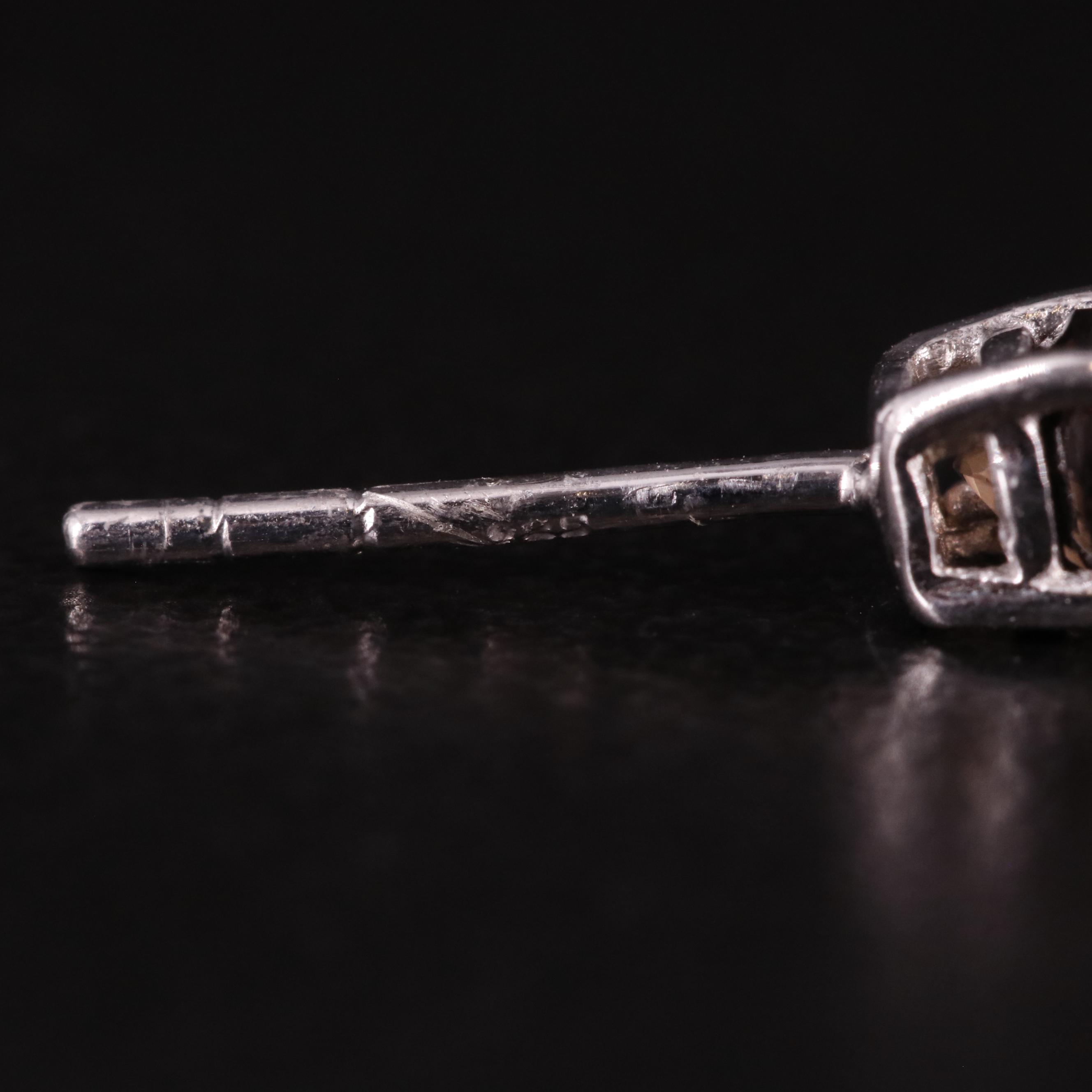 Sterling Smoky Quartz Stud Earrings