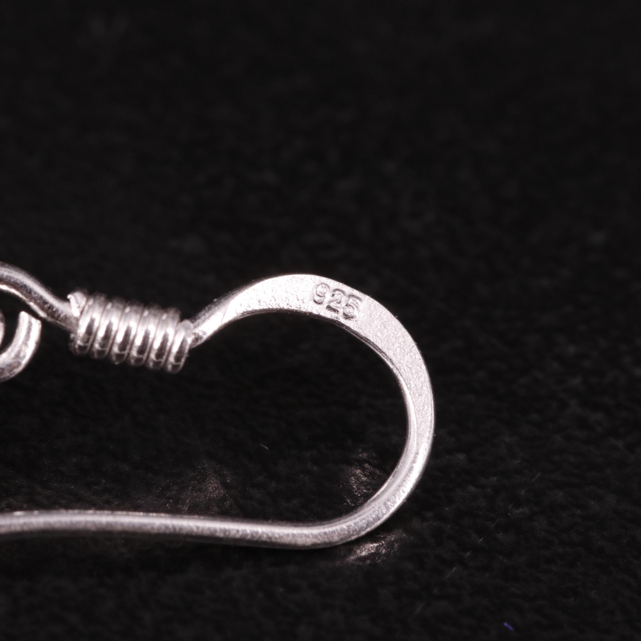 Sterling Citrine Drop Earrings