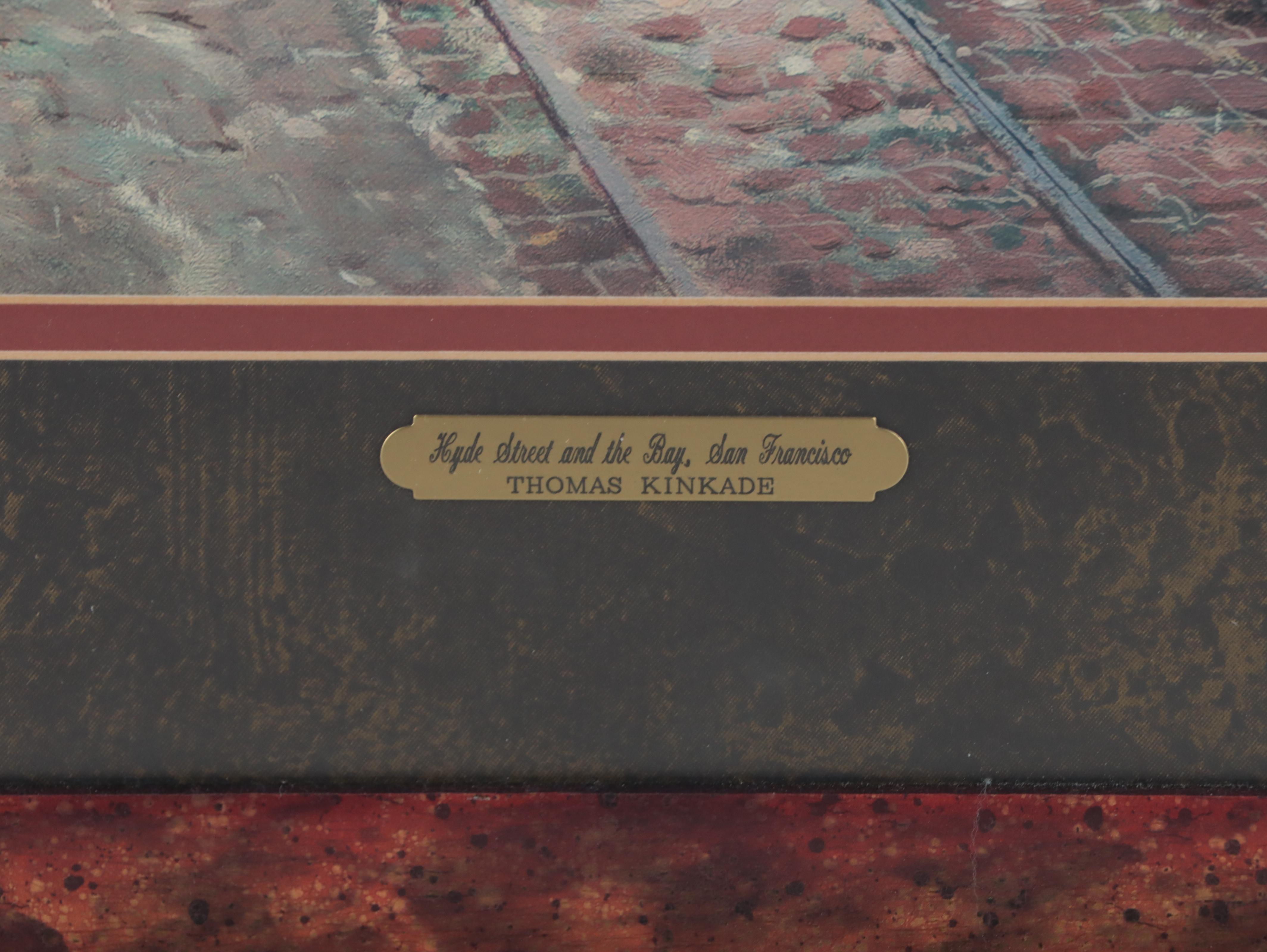 Thomas Kinkade Offset Lithograph "Hyde Street and the Bay, San Francisco"