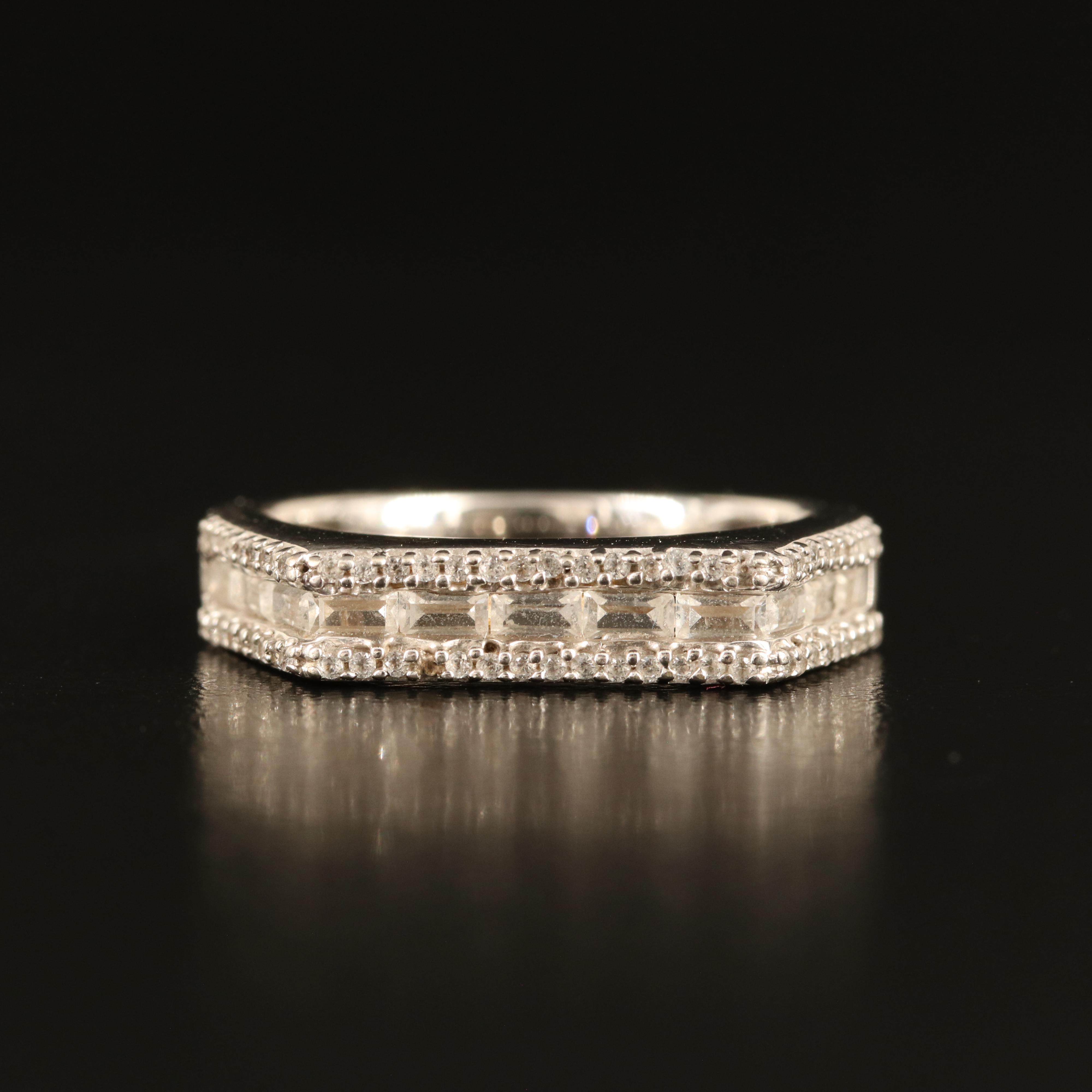 Sterling White Sapphire Band