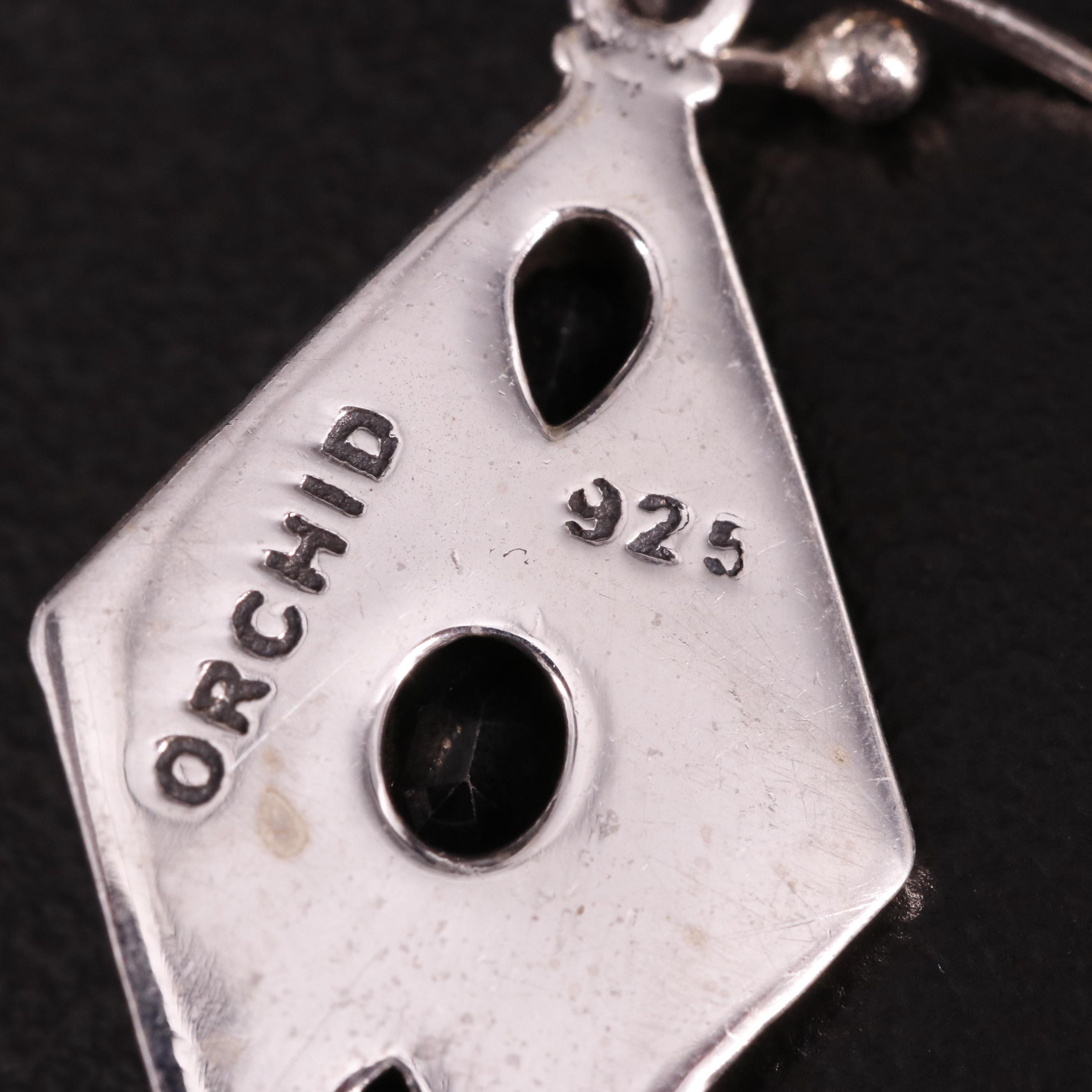 Sterling Sapphire Drop Earrings