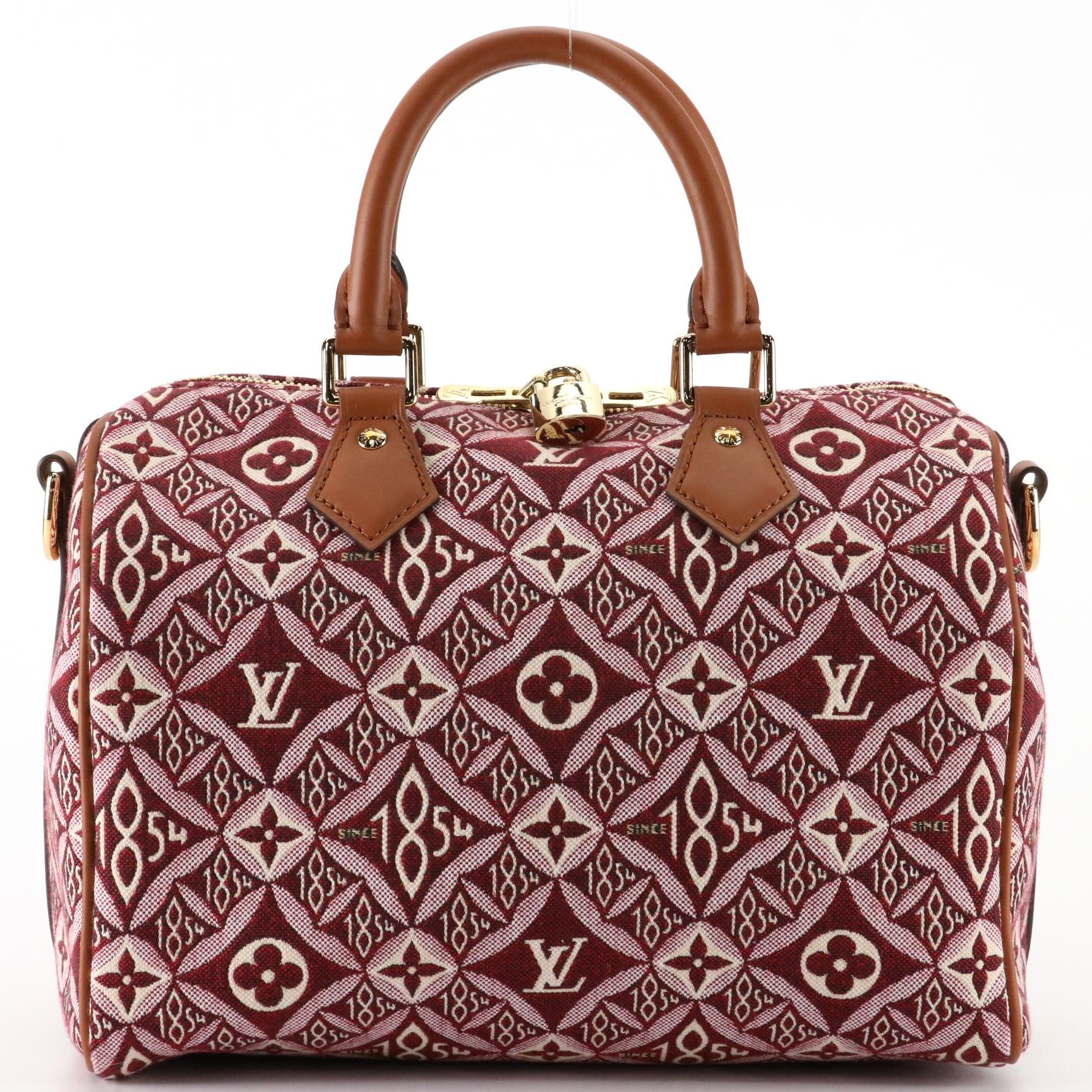 Louis Vuitton Speedy Bandoulière 25 in Bordeaux Monogram Jacquard 1854 with Box