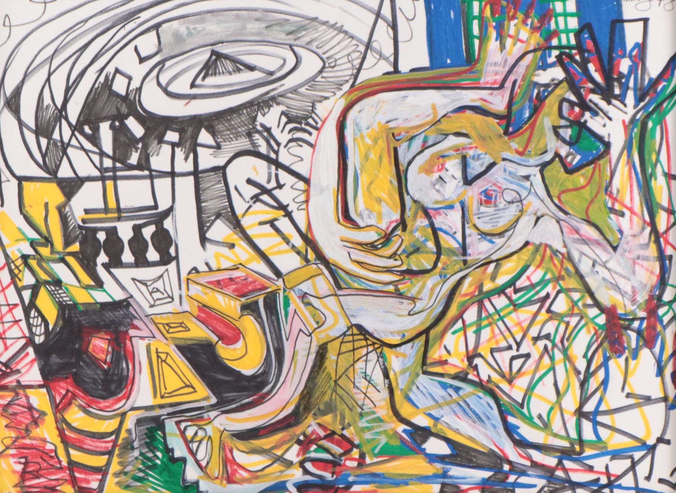 Anthony Ray Springate Jr. Drawing "Spin the Wheel & Buckle Down," 2022