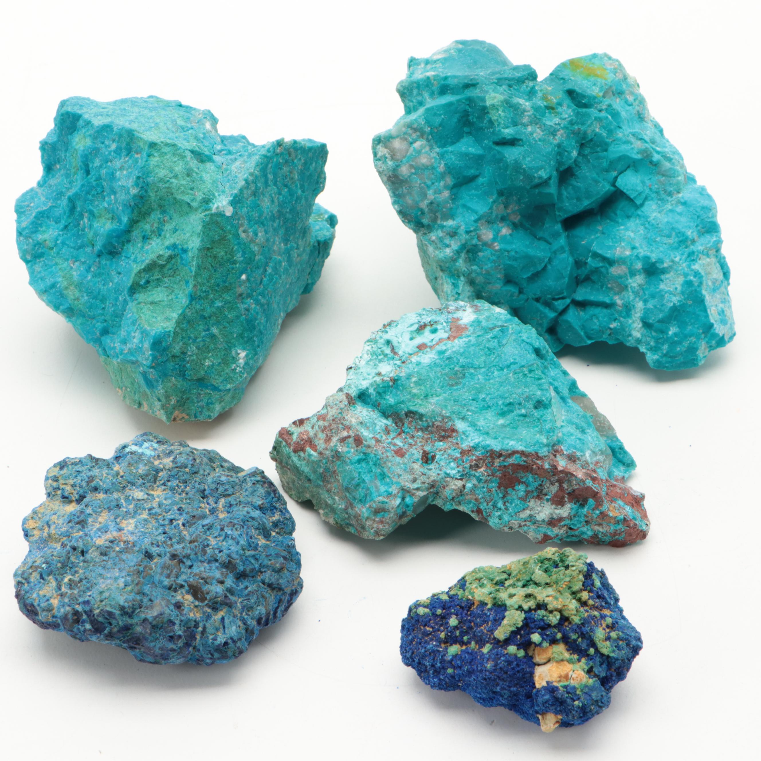 Azurite, Chrysocolla and Other Mineral Specimens