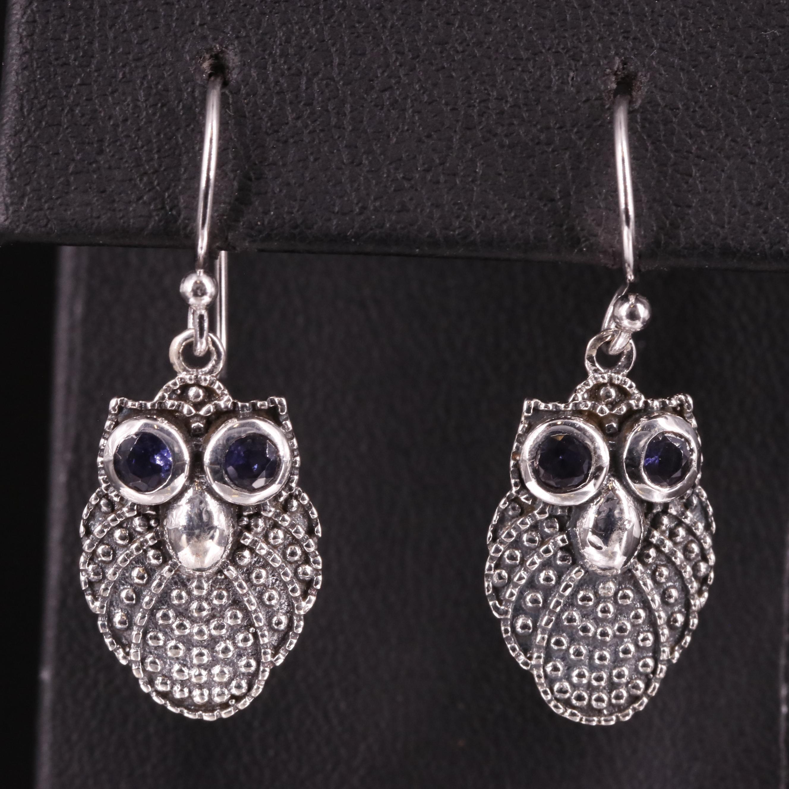 Sterling Iolite Drop Earrings