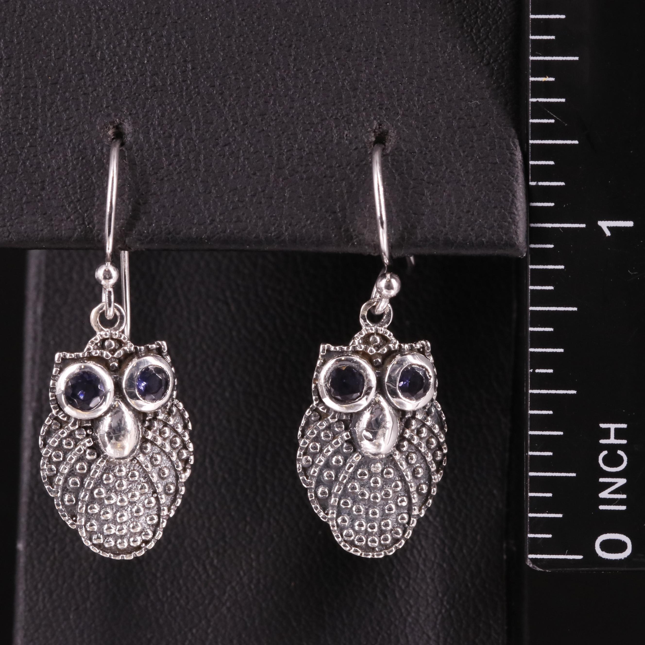 Sterling Iolite Drop Earrings