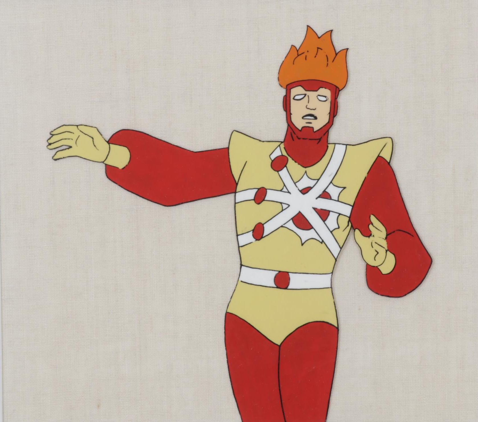 "Super Friends" Hand-Painted Animation Production Cel "Firestorm"