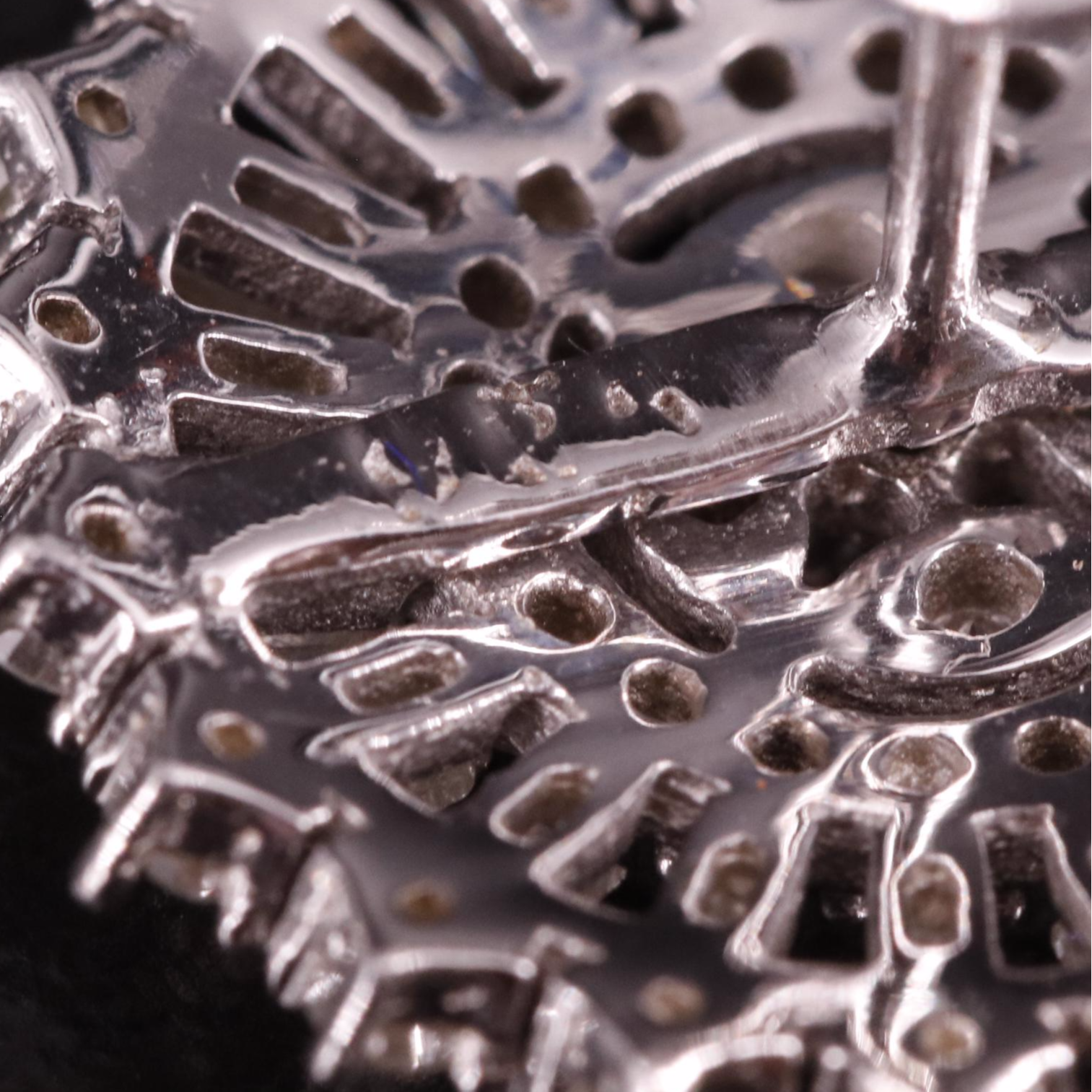 Sterling Diamond Cluster Stud Earrings