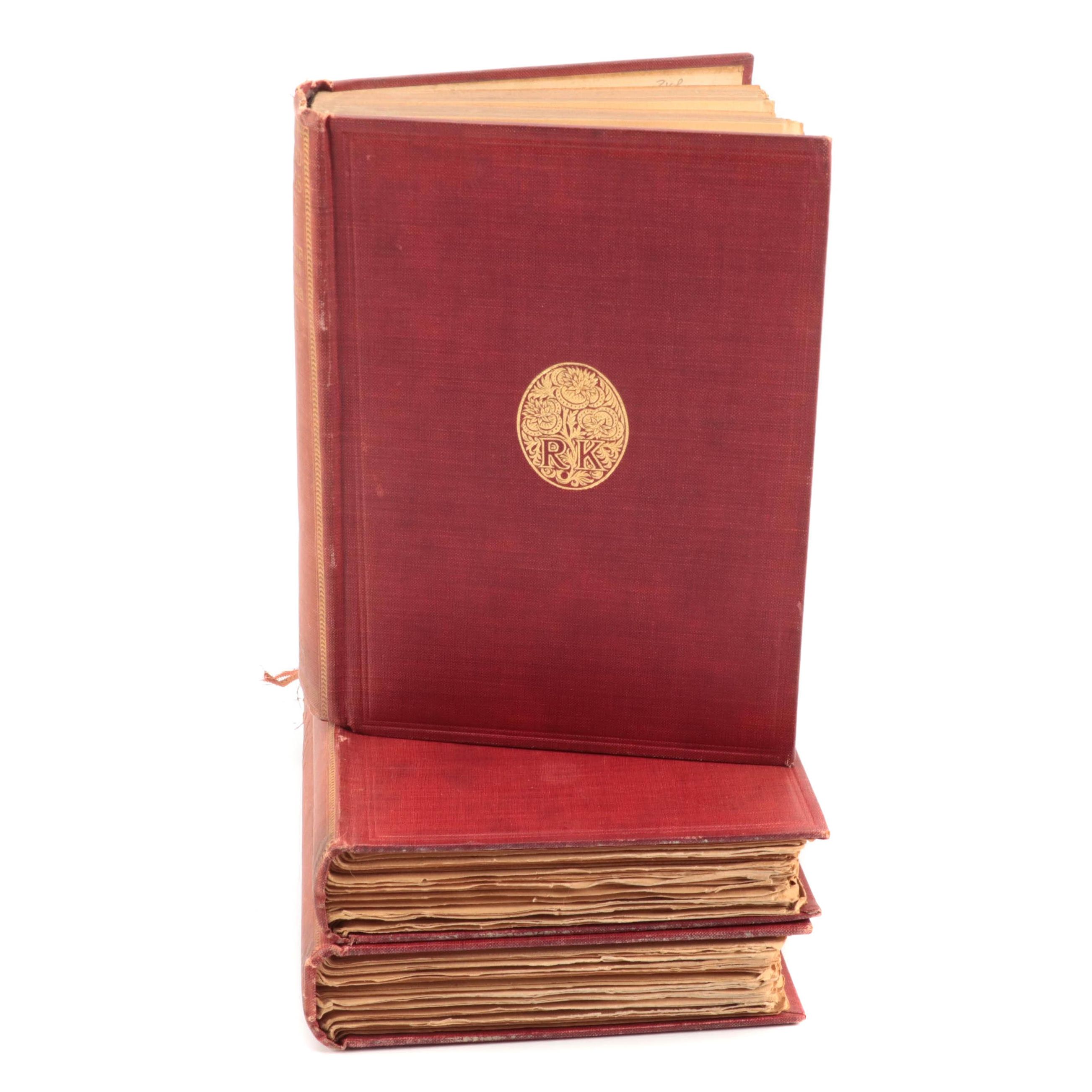 Inclusive Edition "Rudyard Kipling's Verse" Three-Volume Set, 1919