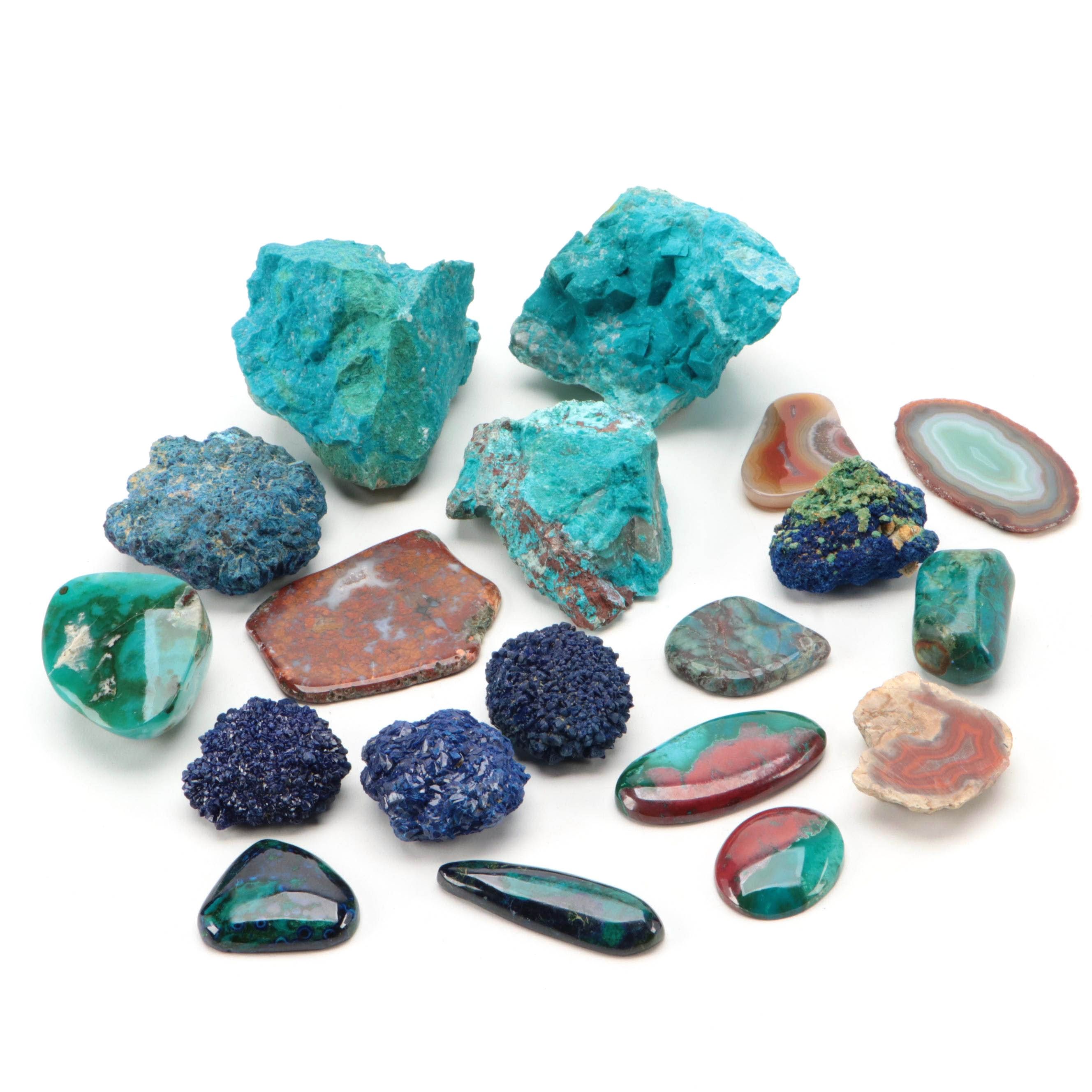 Azurite, Chrysocolla and Other Mineral Specimens