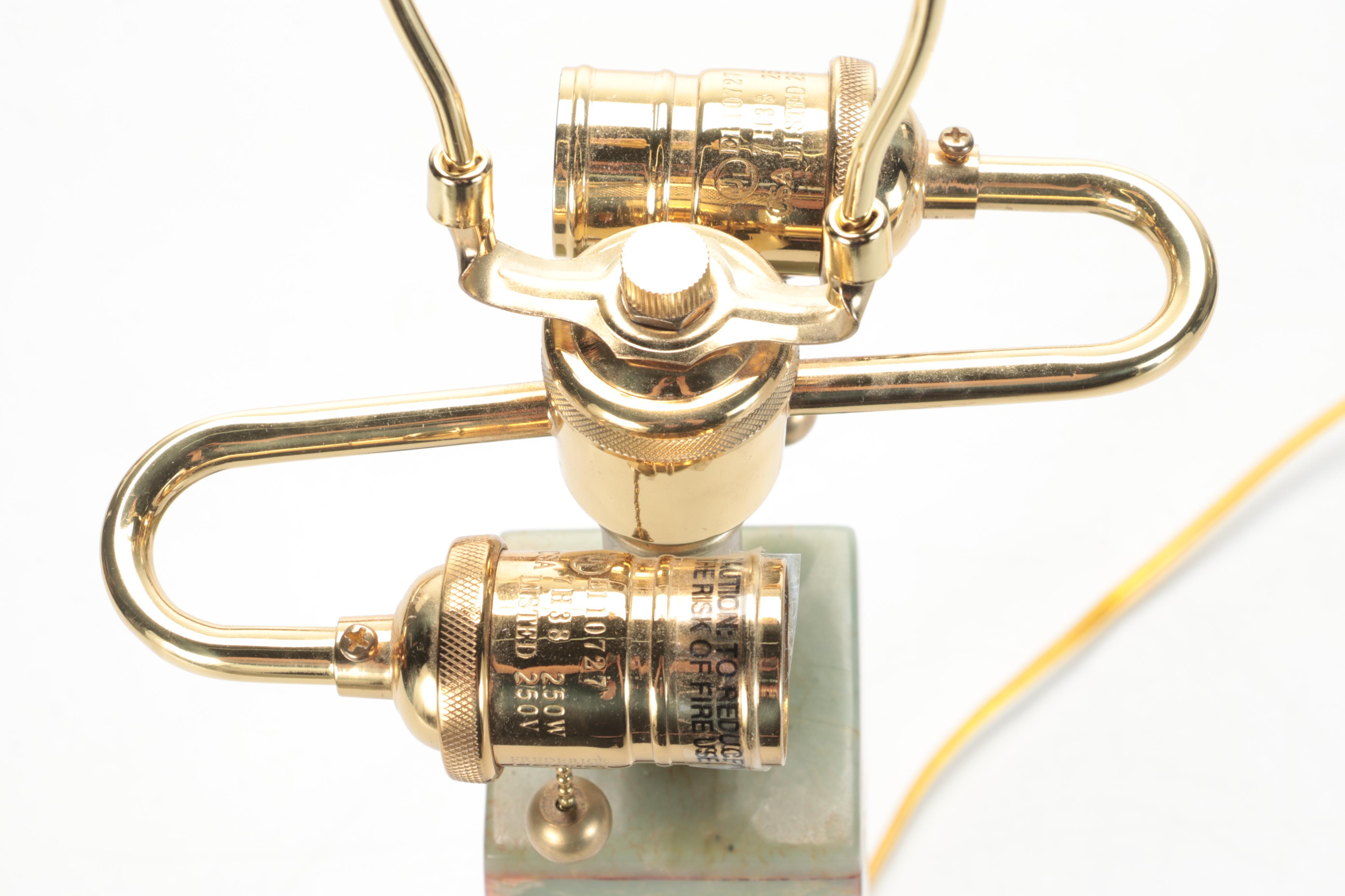 Frederick Cooper Incised Serpentine Stone Table Lamp