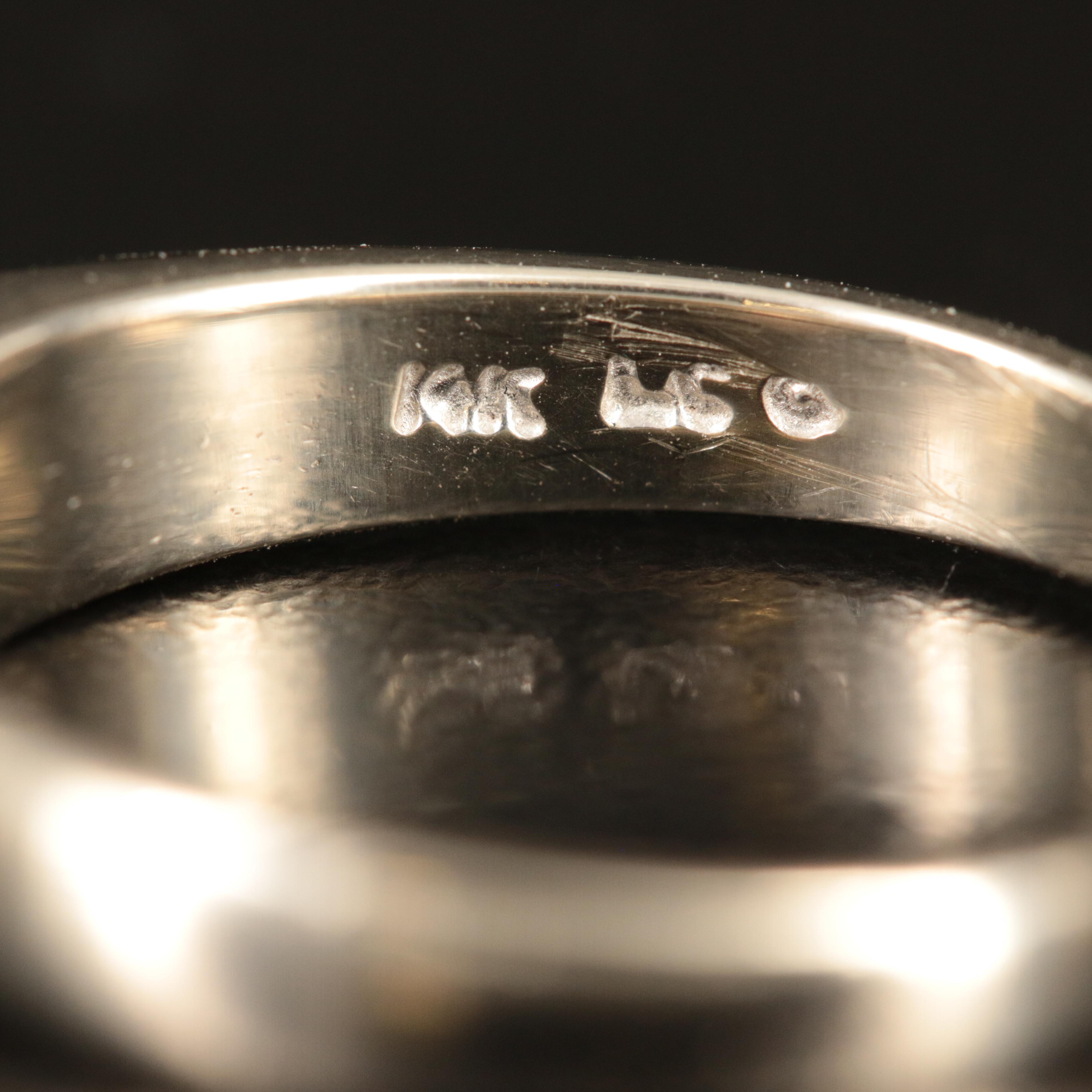 14K 0.62 CT Diamond Cathedral Set Solitaire Ring