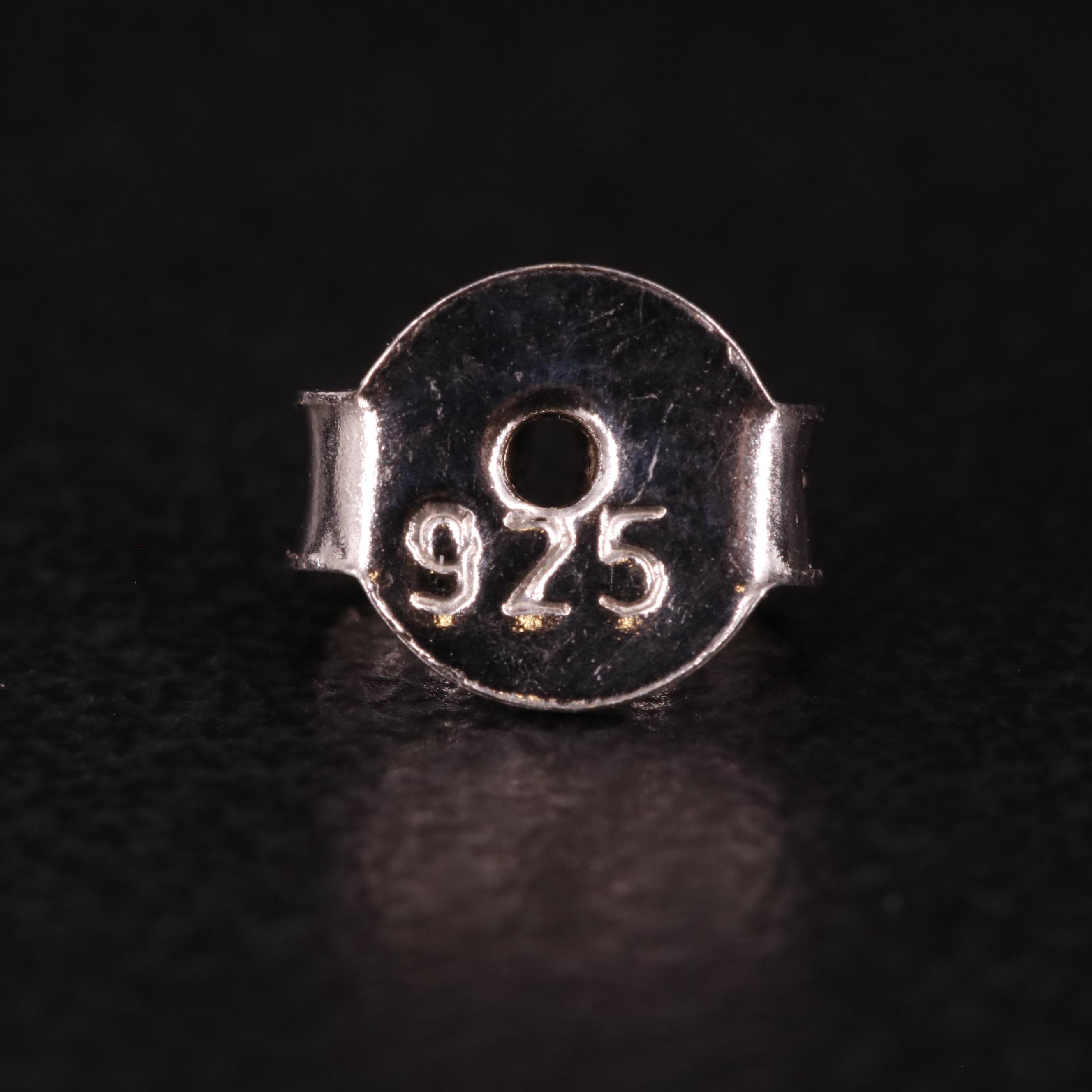 Sterling Prasiolite Solitaire Stud Earrings