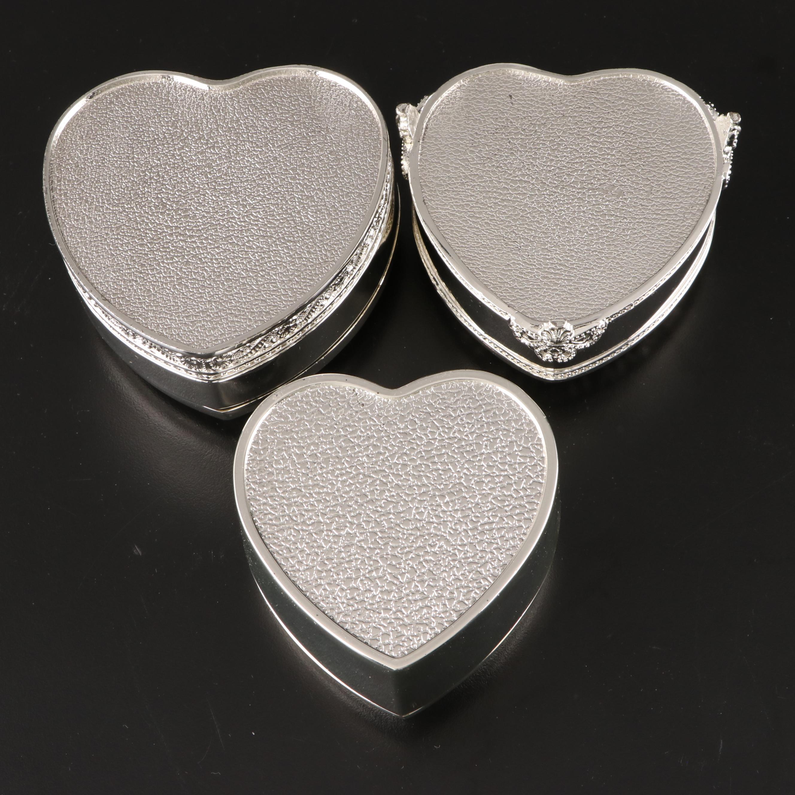 Humpty Dumpty and Hippo Silver and Pewter Finish Banks and Jewelry Boxes