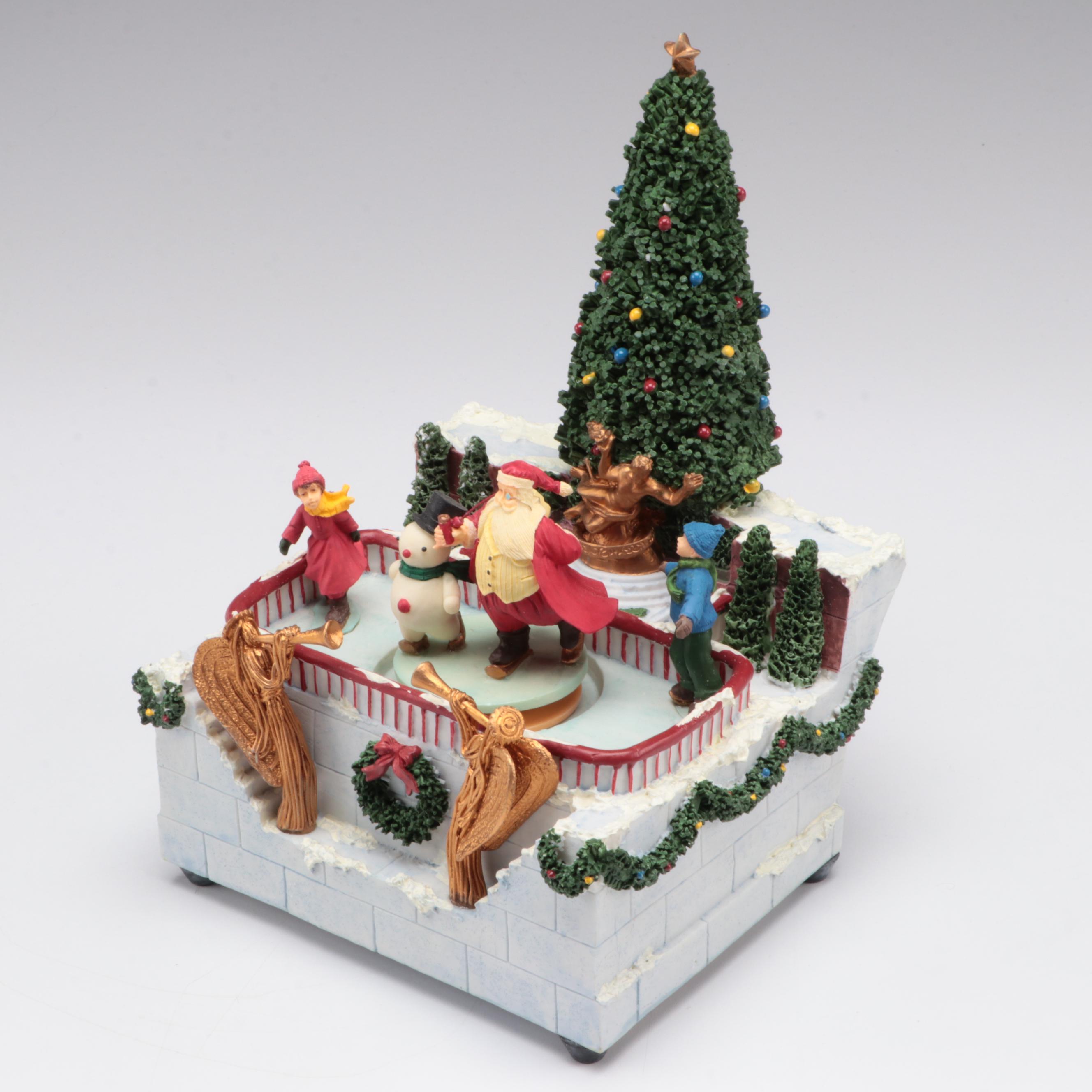 Musical Snow Globes Including St Louis With Christmas Music Box