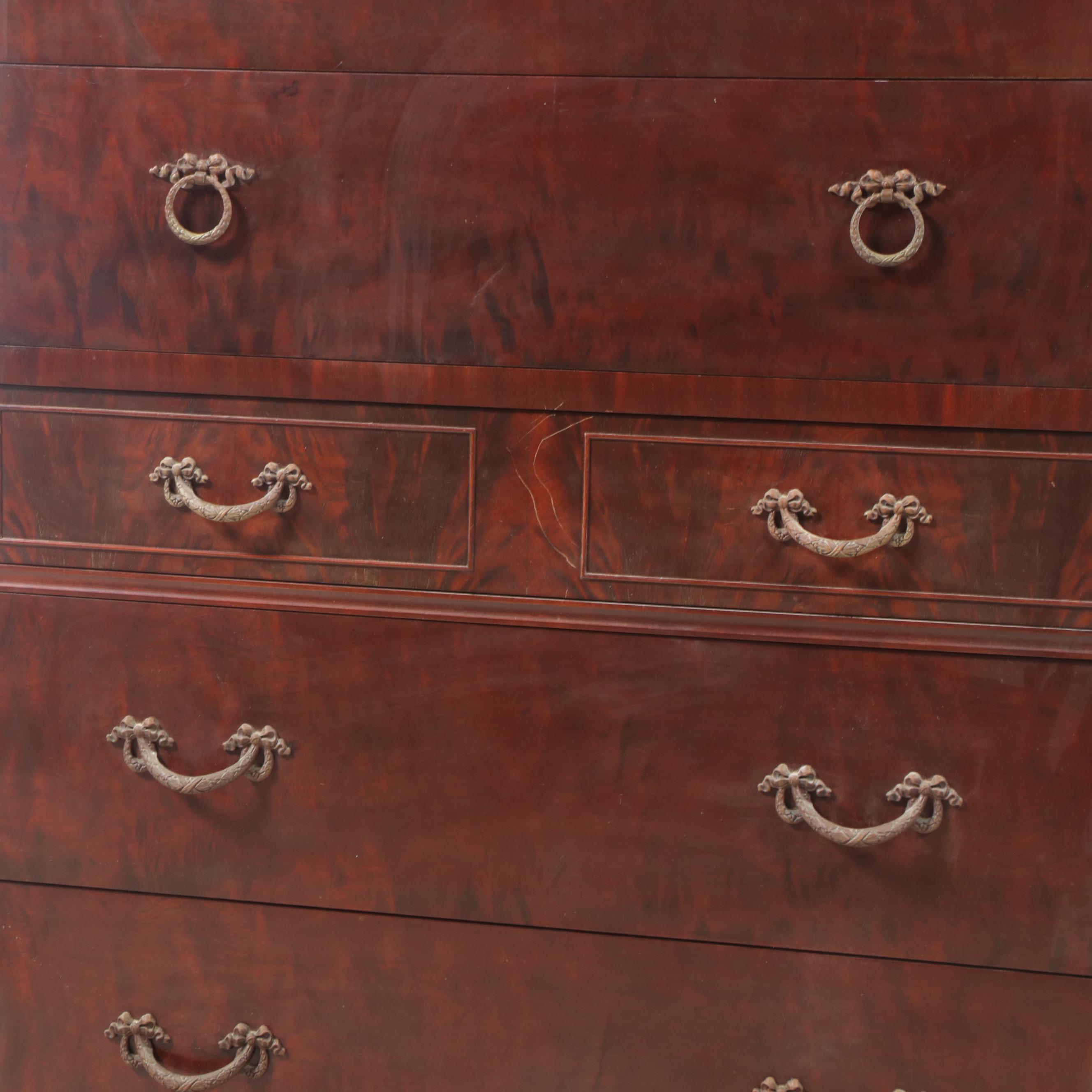 Romweber Louis XV Style Mahogany Five-Drawer Dresser, Early 20th Century