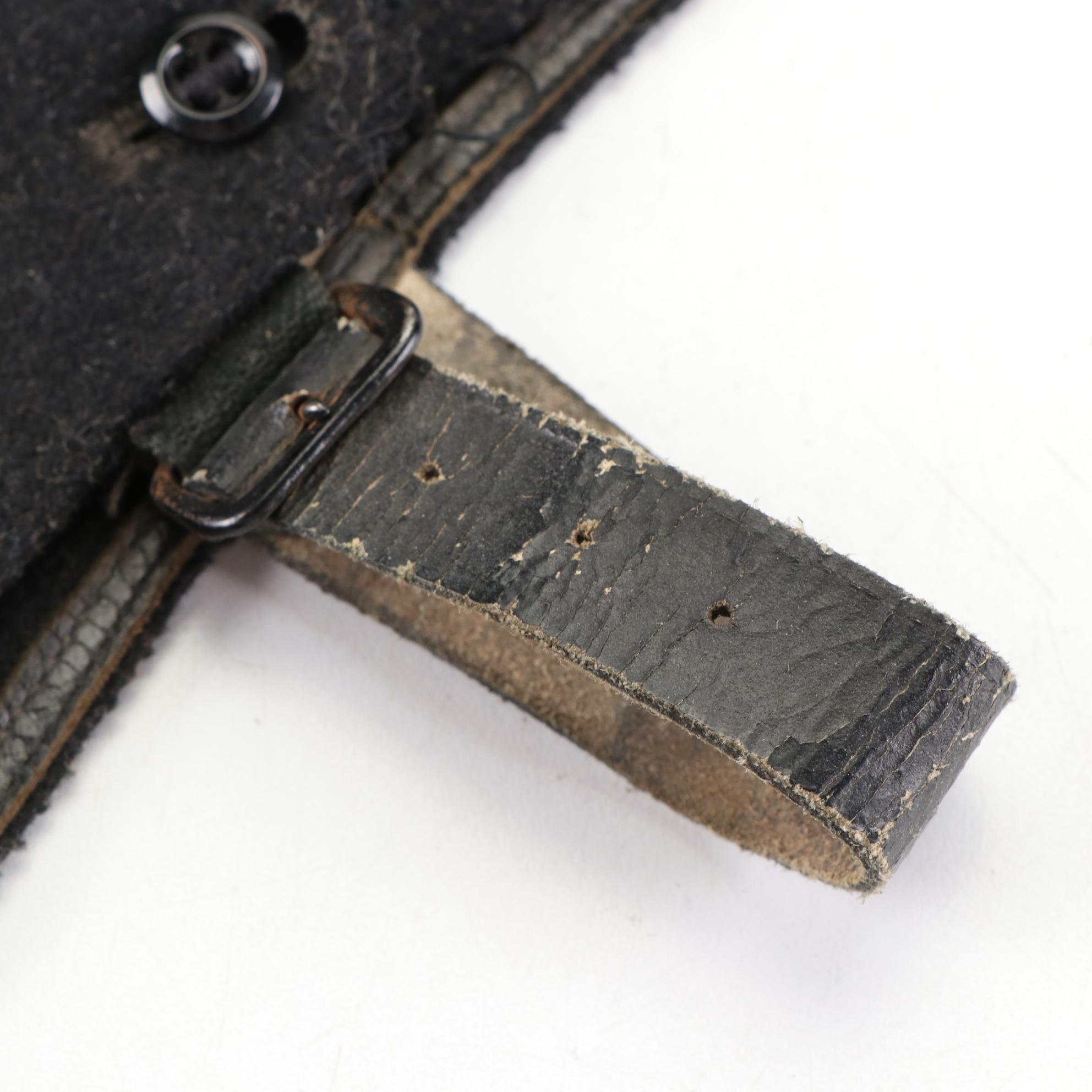 Black Wool and Leather Spats, Late 19th-Early 20th Century