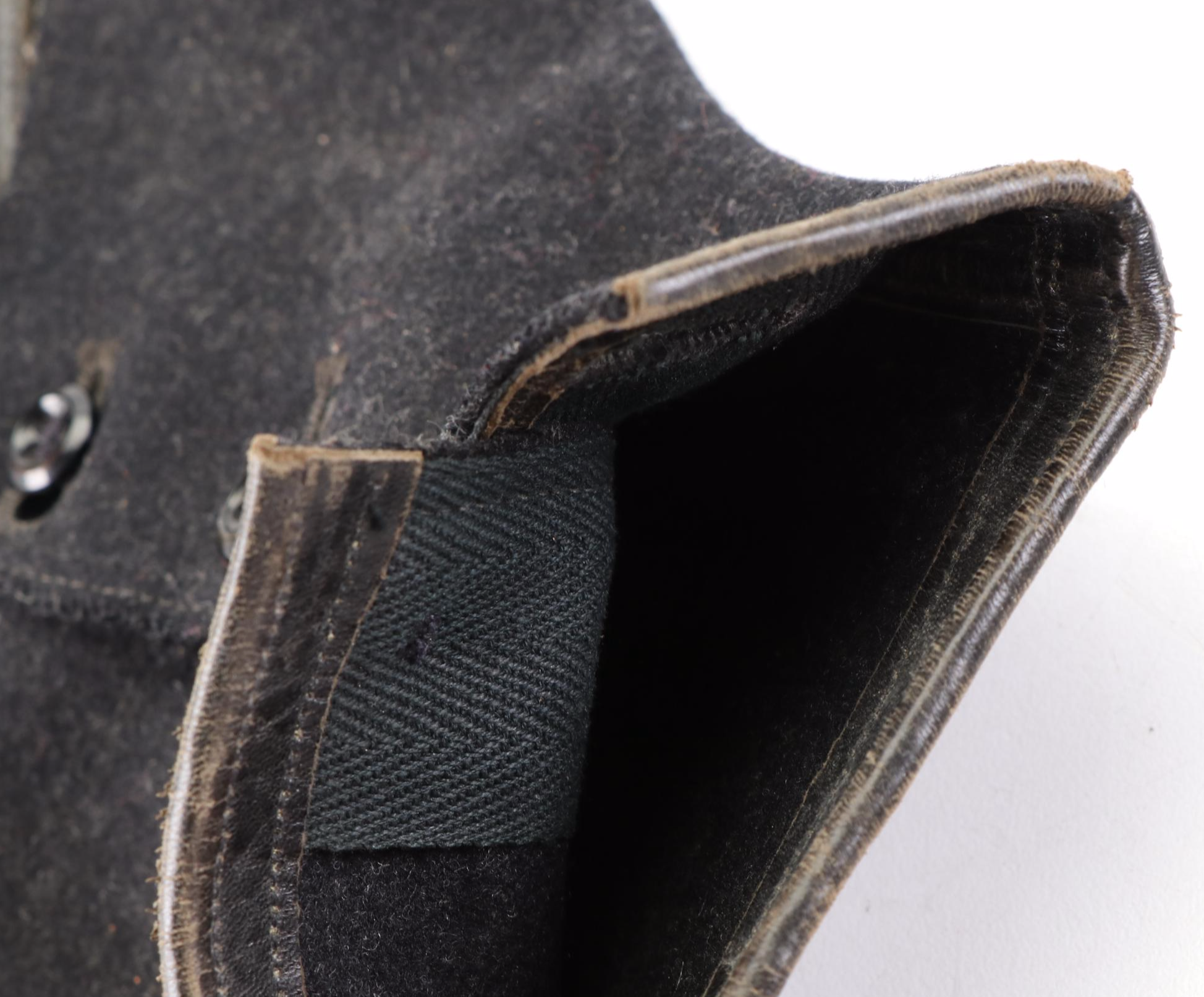 Black Wool and Leather Spats, Late 19th-Early 20th Century