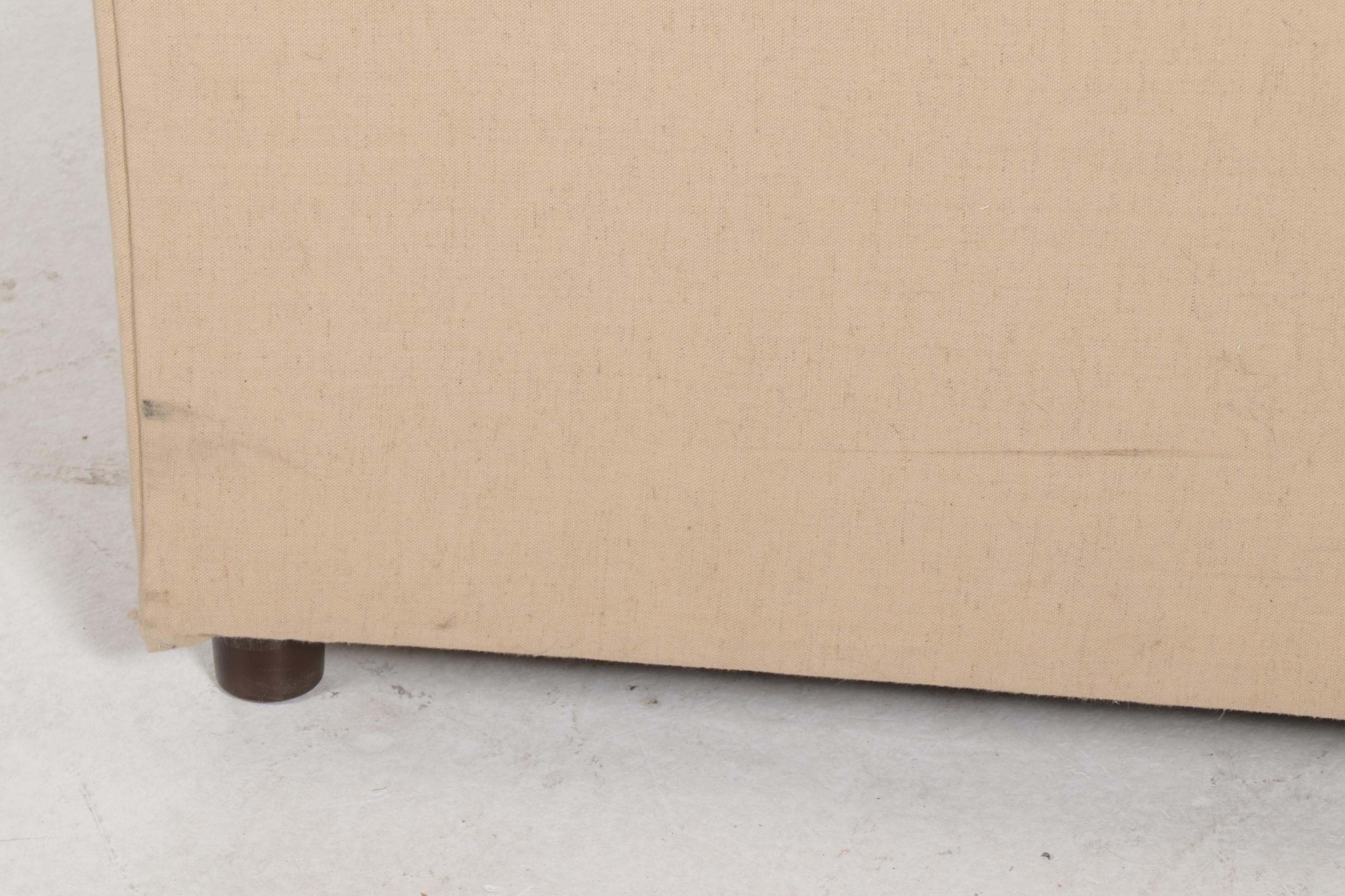 Linen-Upholstered Two-Seat Sleeper Sofa