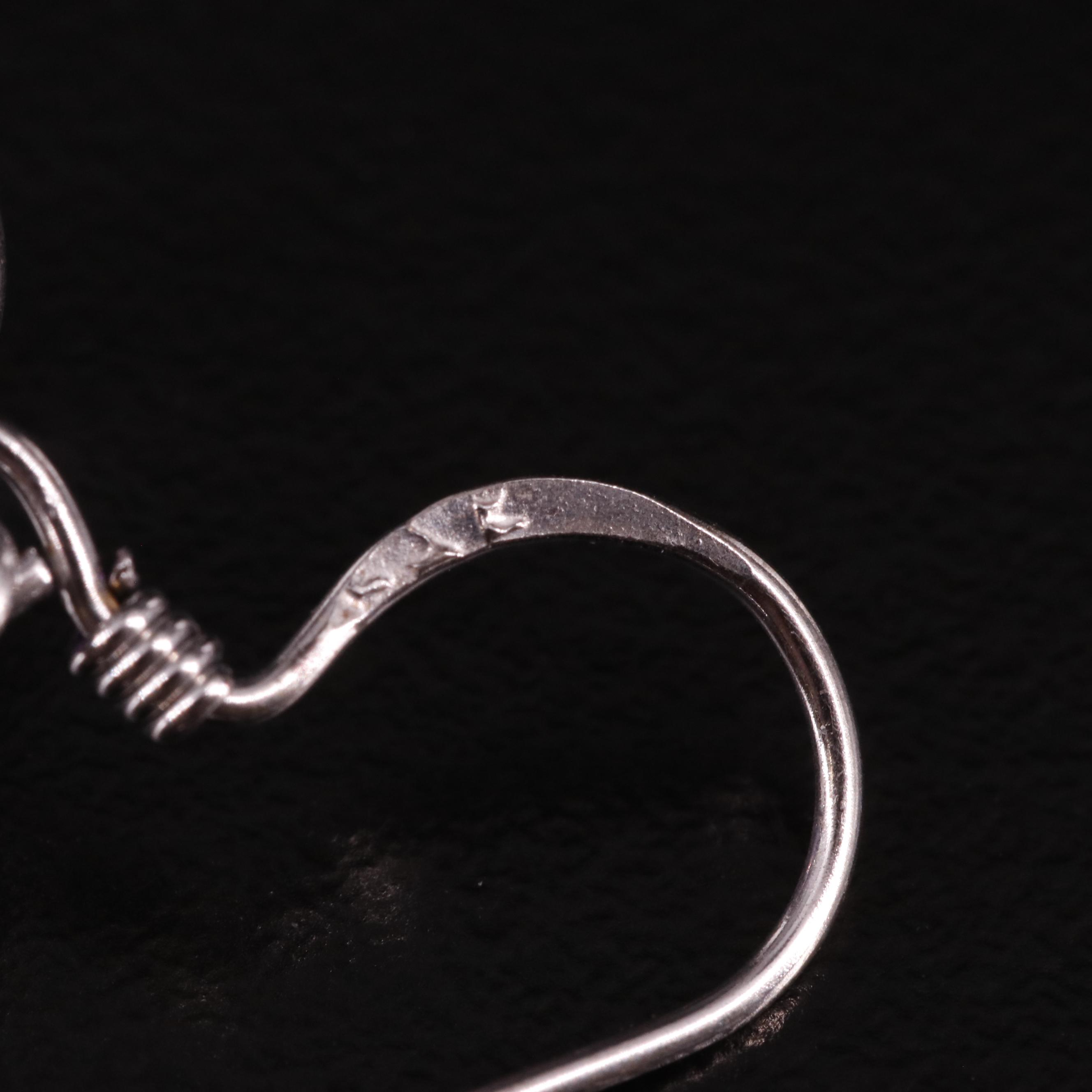 Sterling Amethyst Drop Earrings