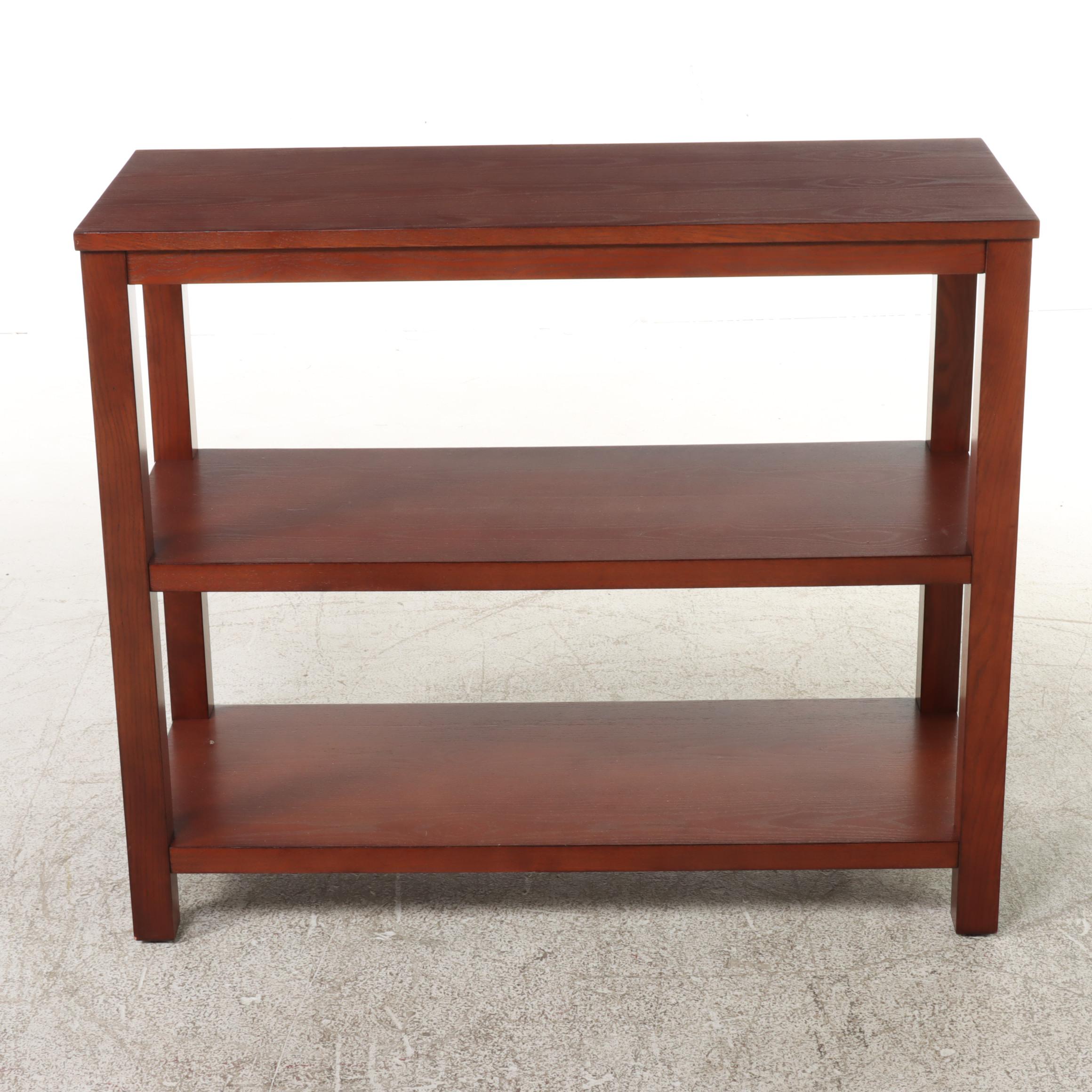 Office Star Products Three-Tier Side Table in Ash Finish