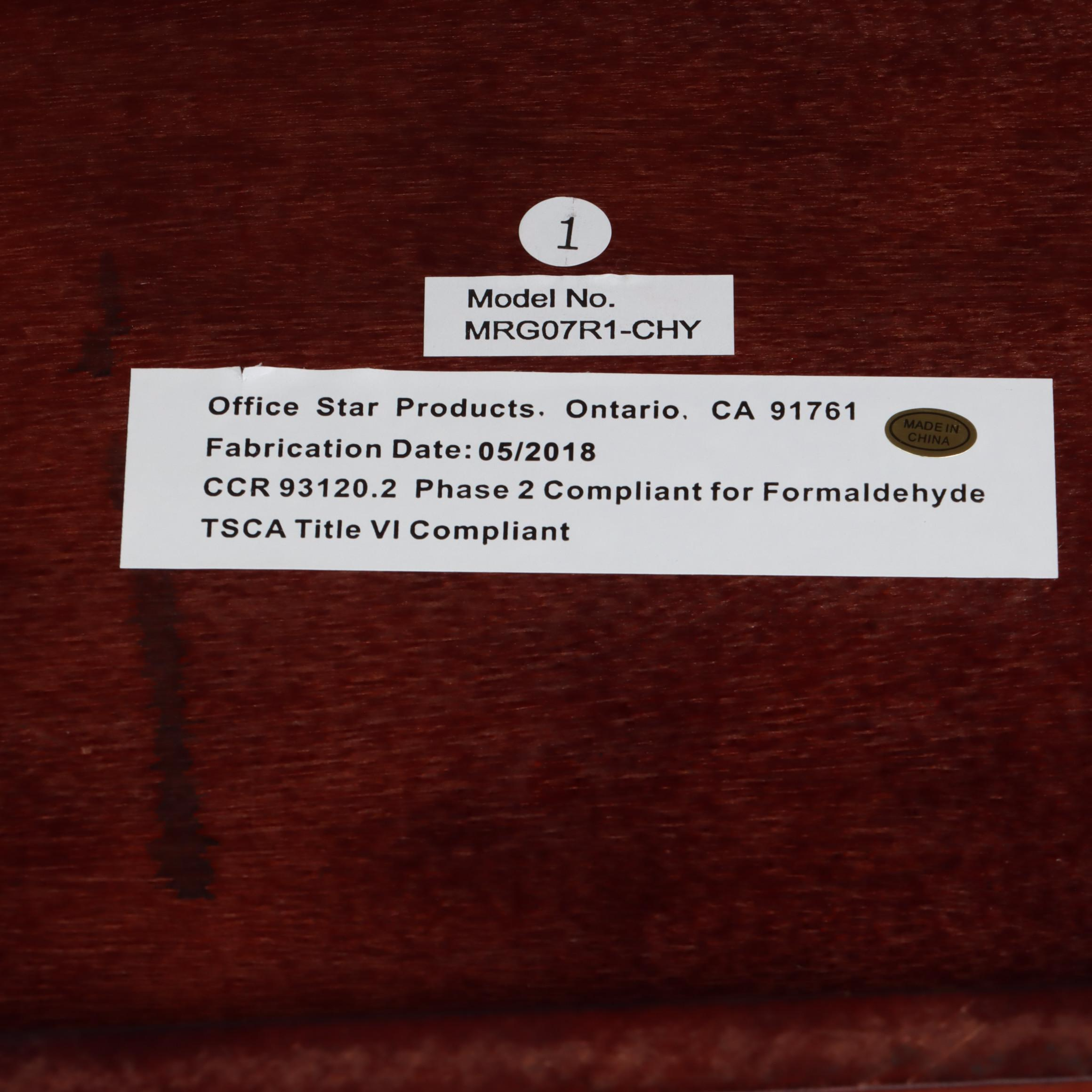 Office Star Products Three-Tier Side Table in Ash Finish