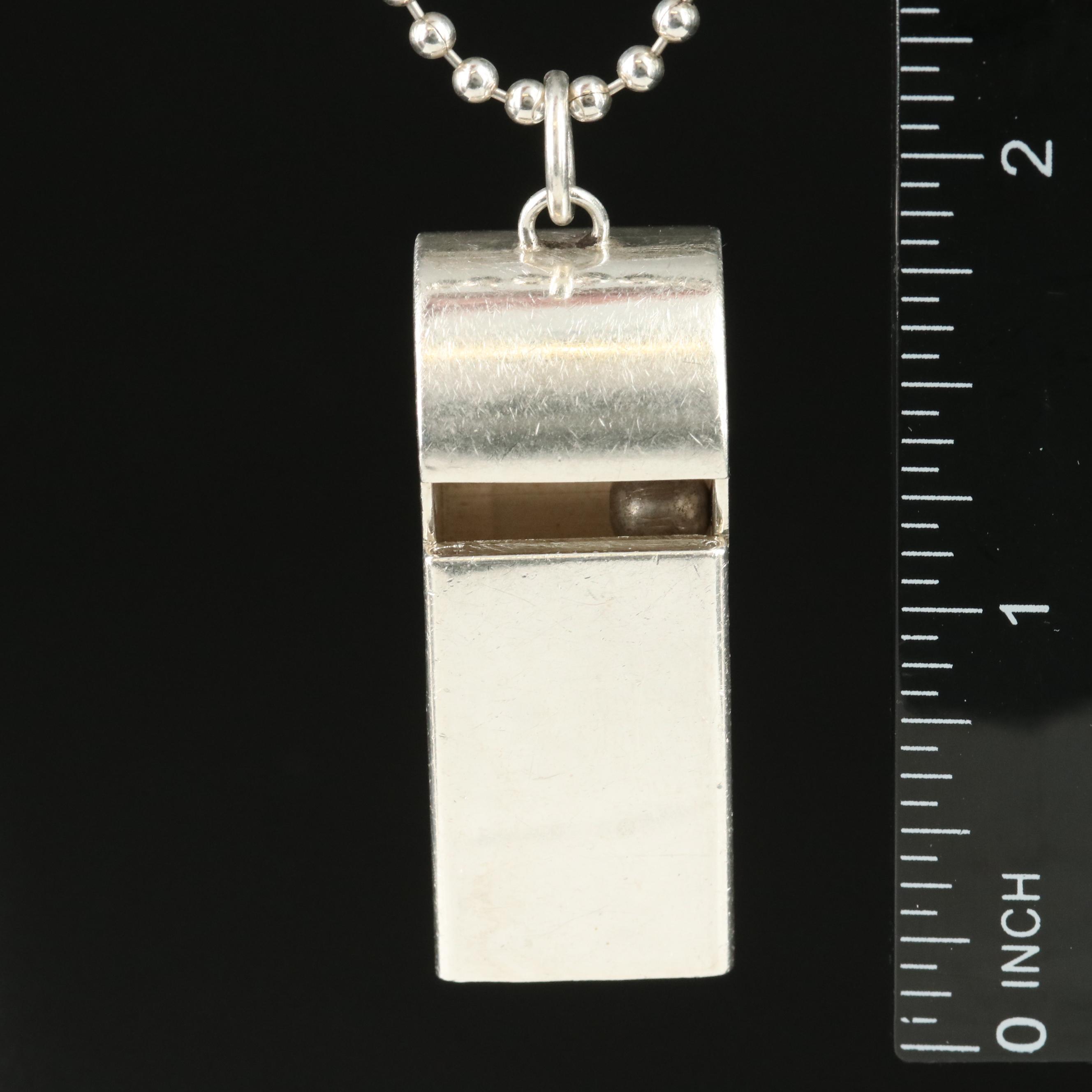 Tiffany & Co. Sterling Whistle Necklace