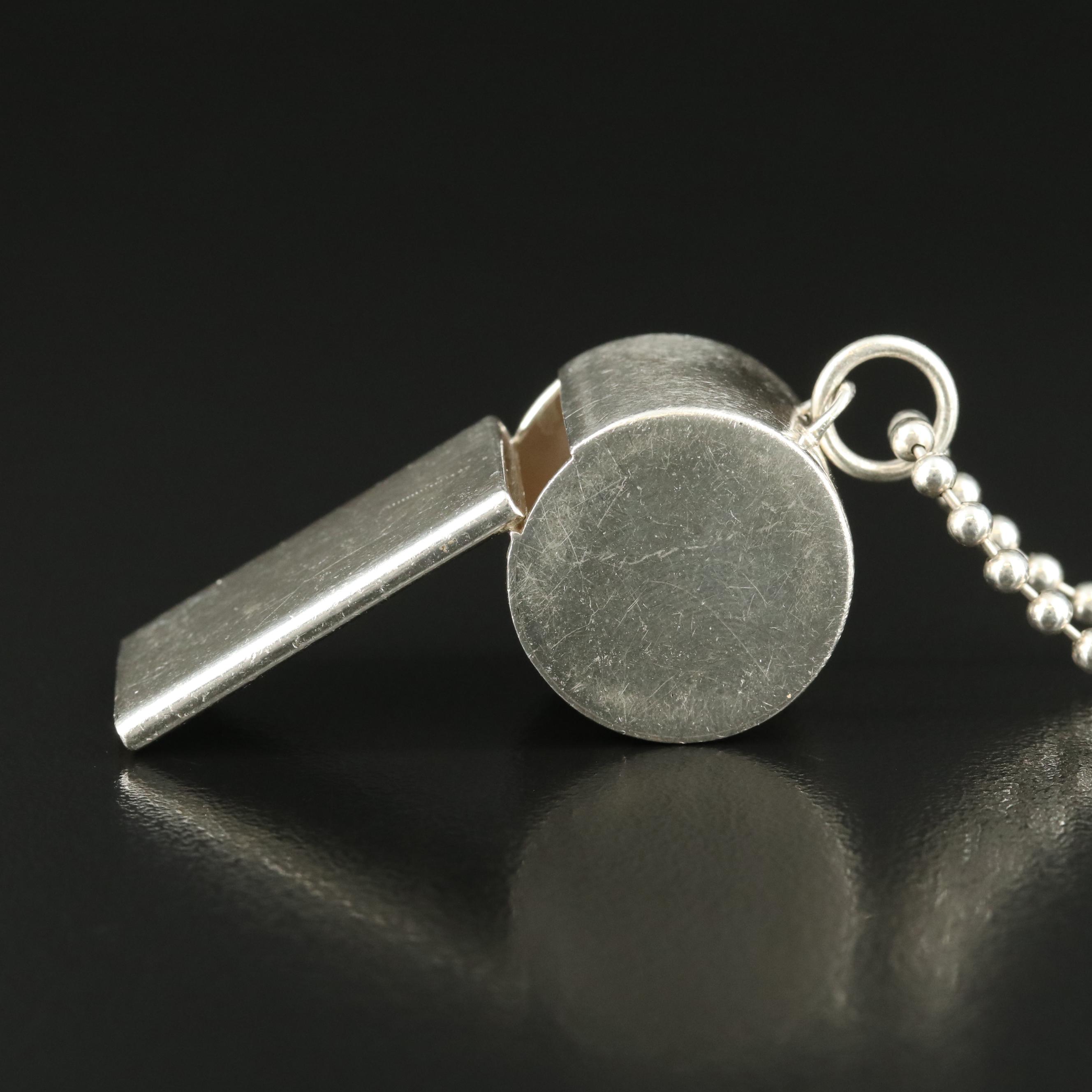 Tiffany & Co. Sterling Whistle Necklace