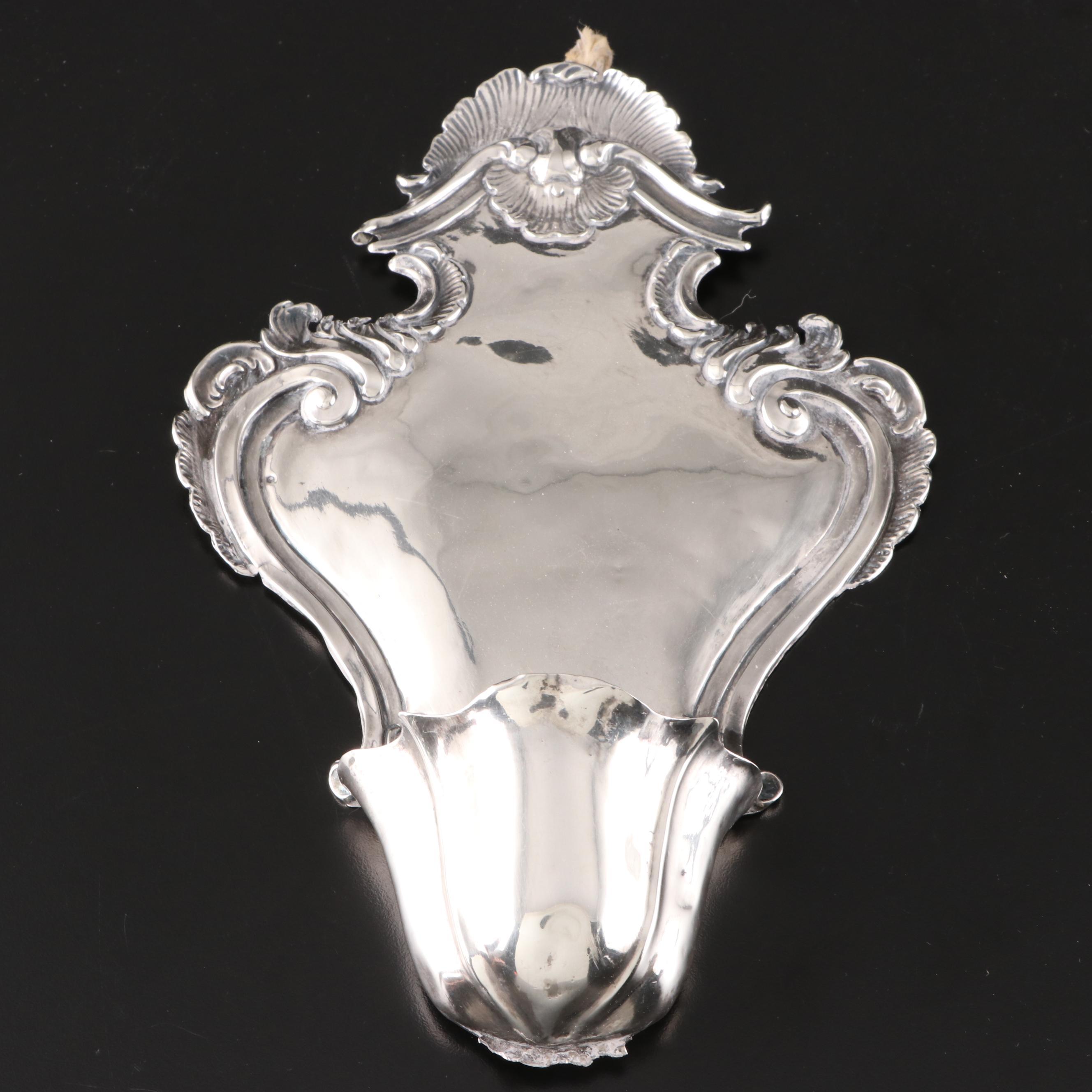 European Sterling Silver Wall Pockets, 18th-19th Century