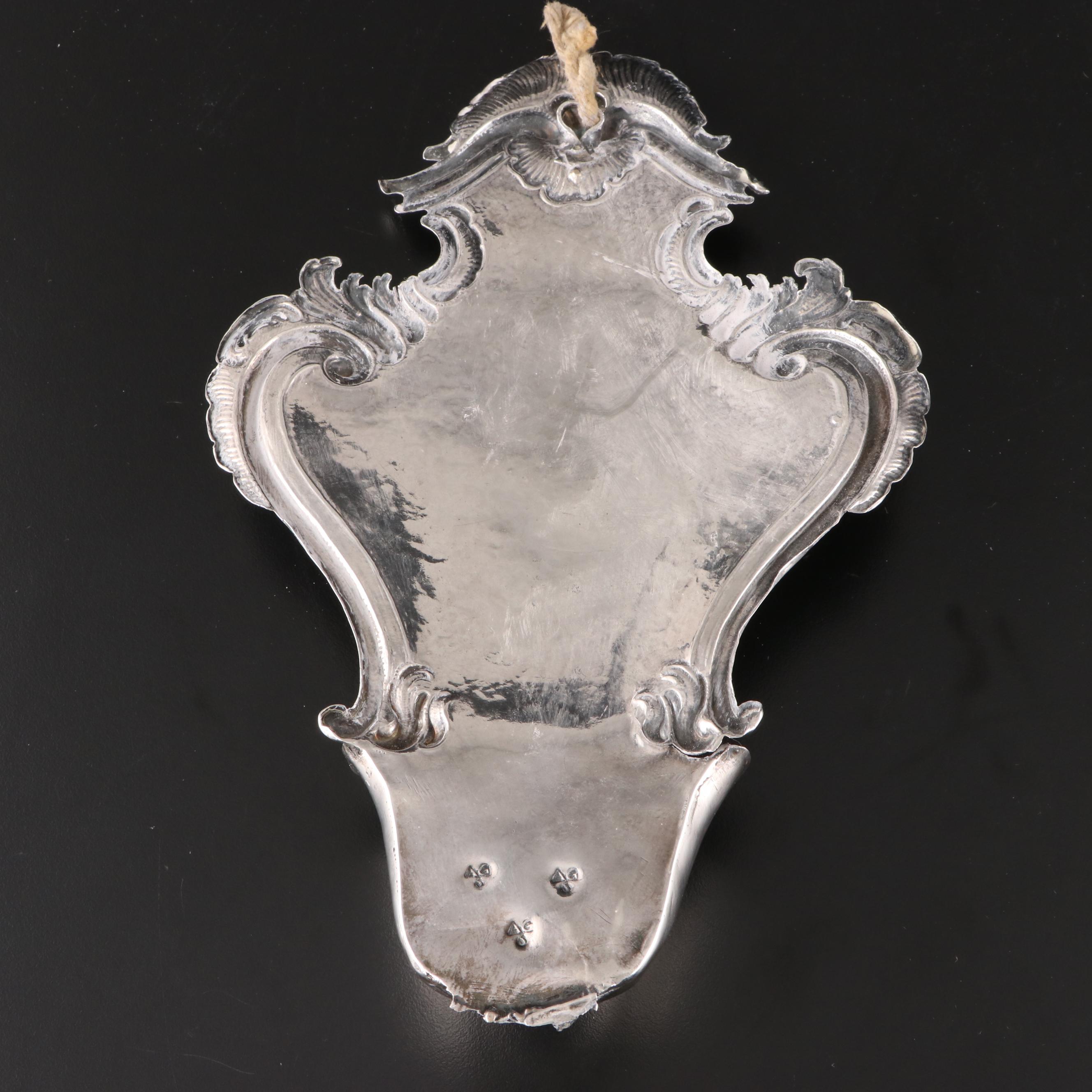 European Sterling Silver Wall Pockets, 18th-19th Century