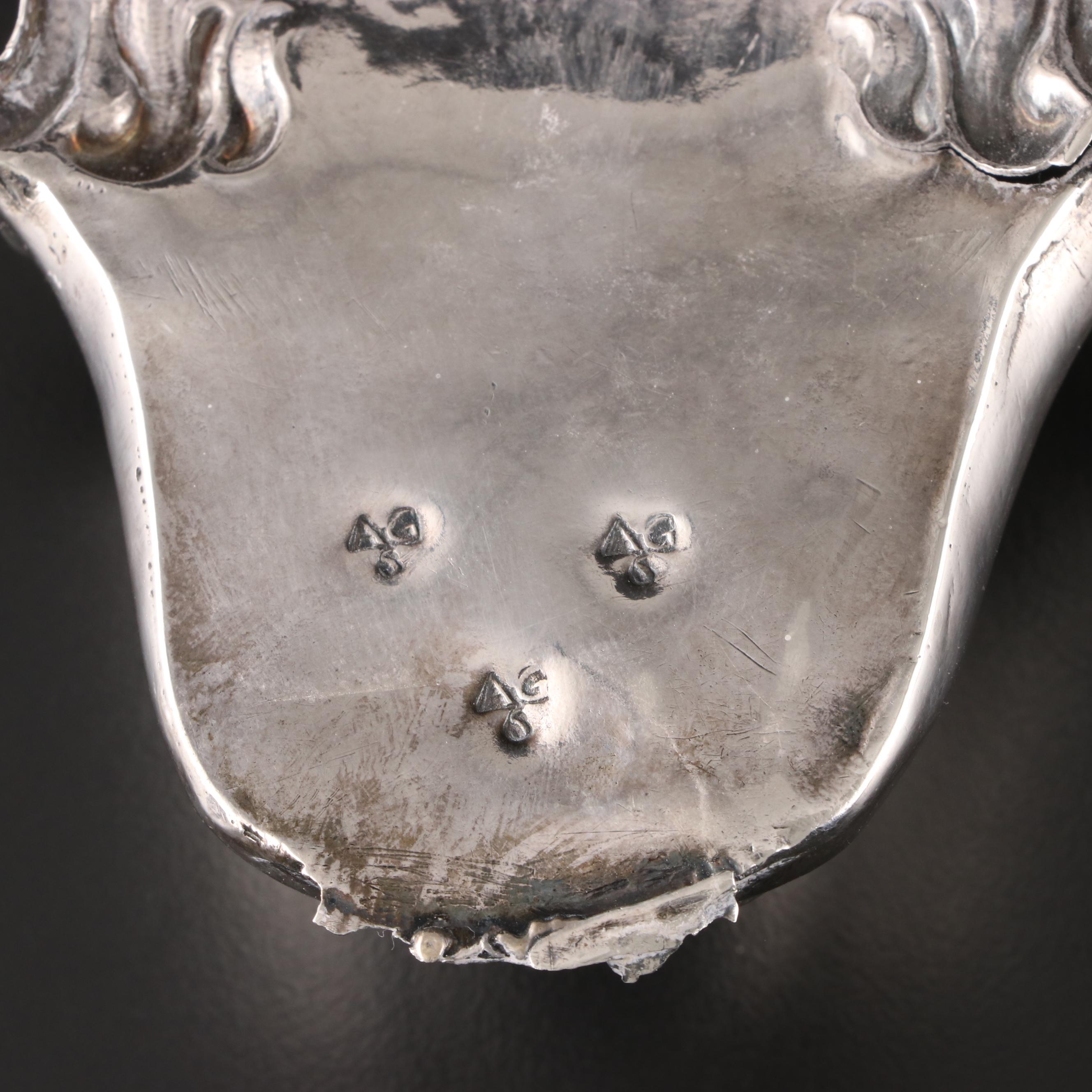 European Sterling Silver Wall Pockets, 18th-19th Century