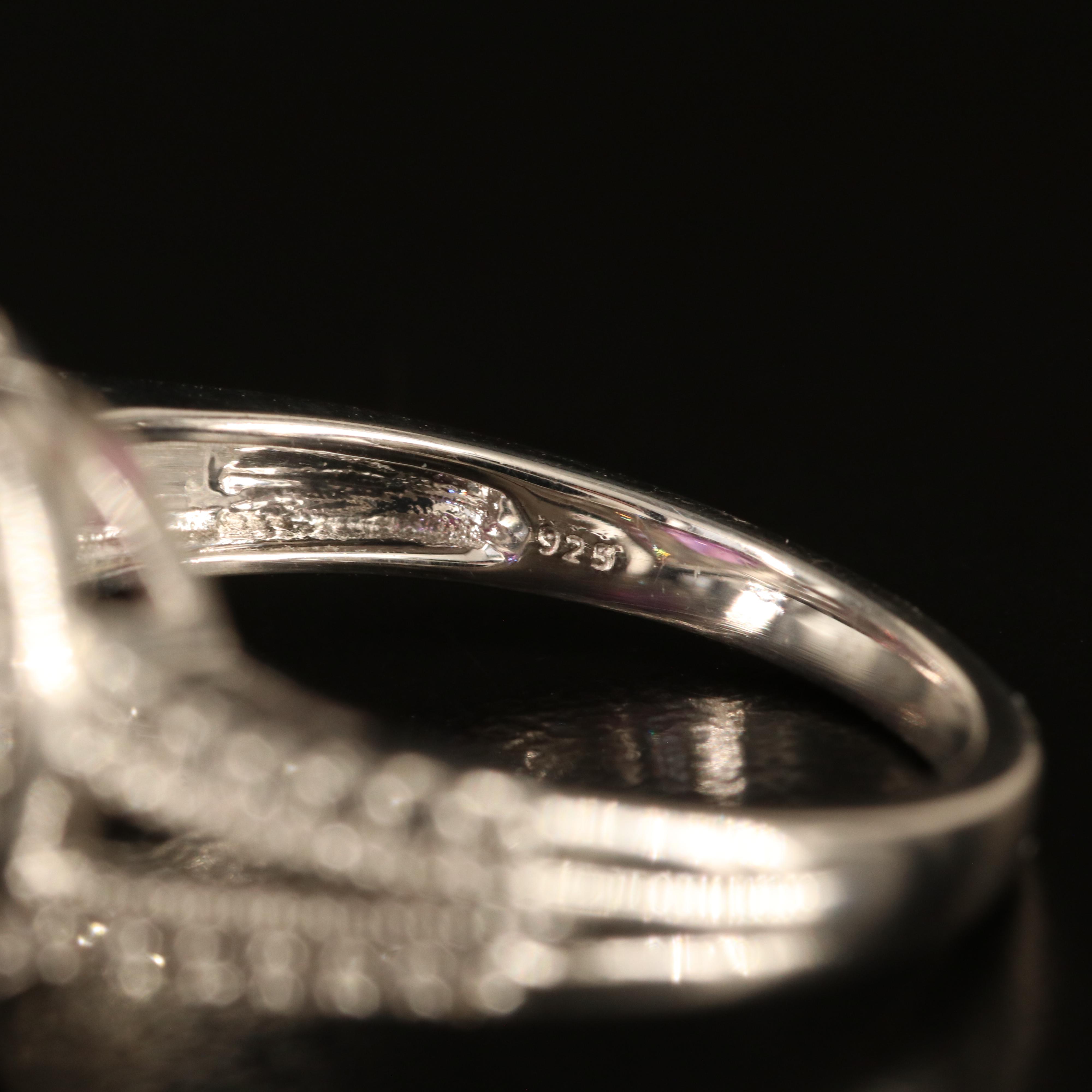 Sterling Sapphire and White Sapphire Heart Ring