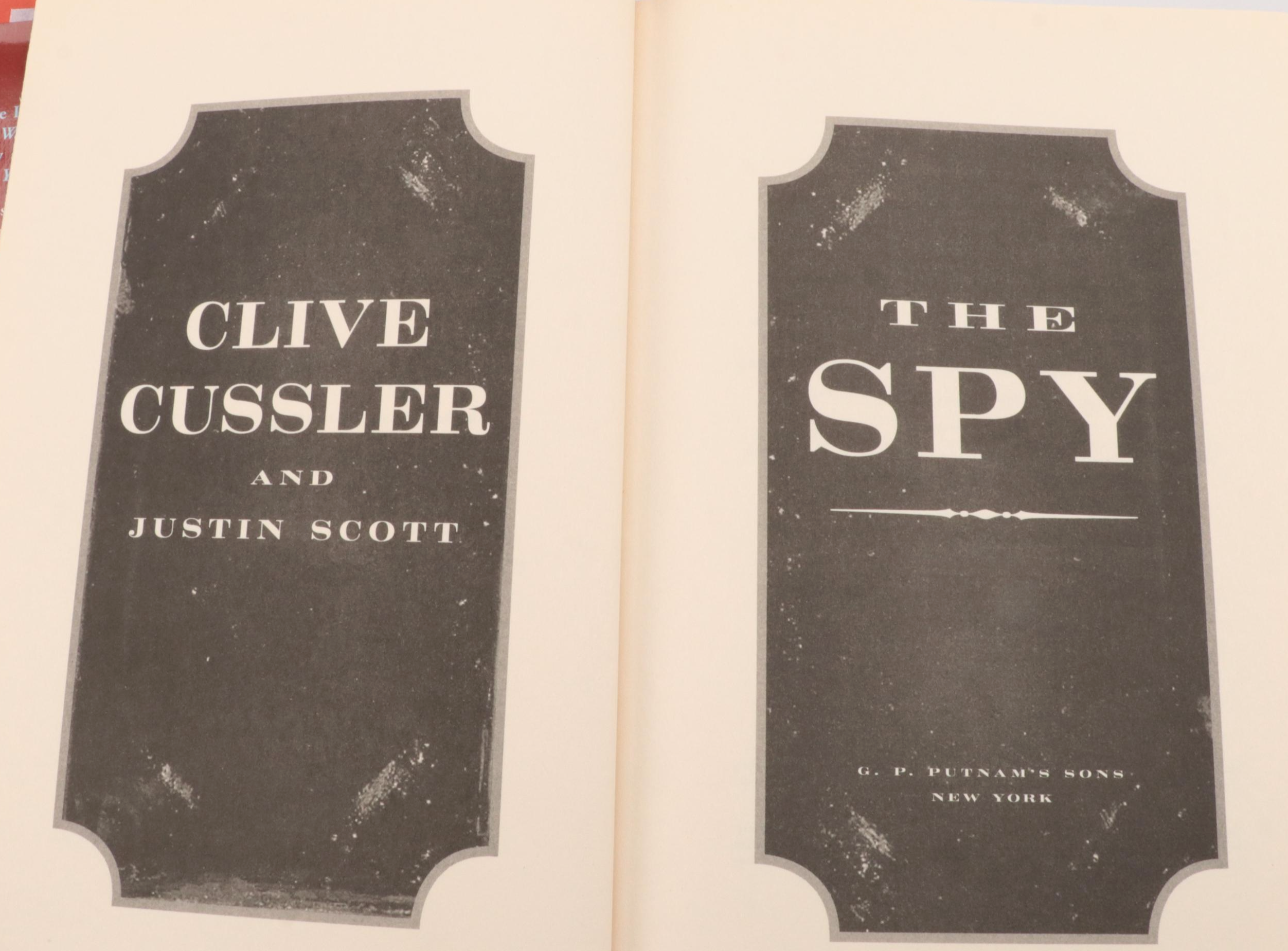 First Edition Clive Cussler Novels Including "Treasure, "Sea Hunters," and More