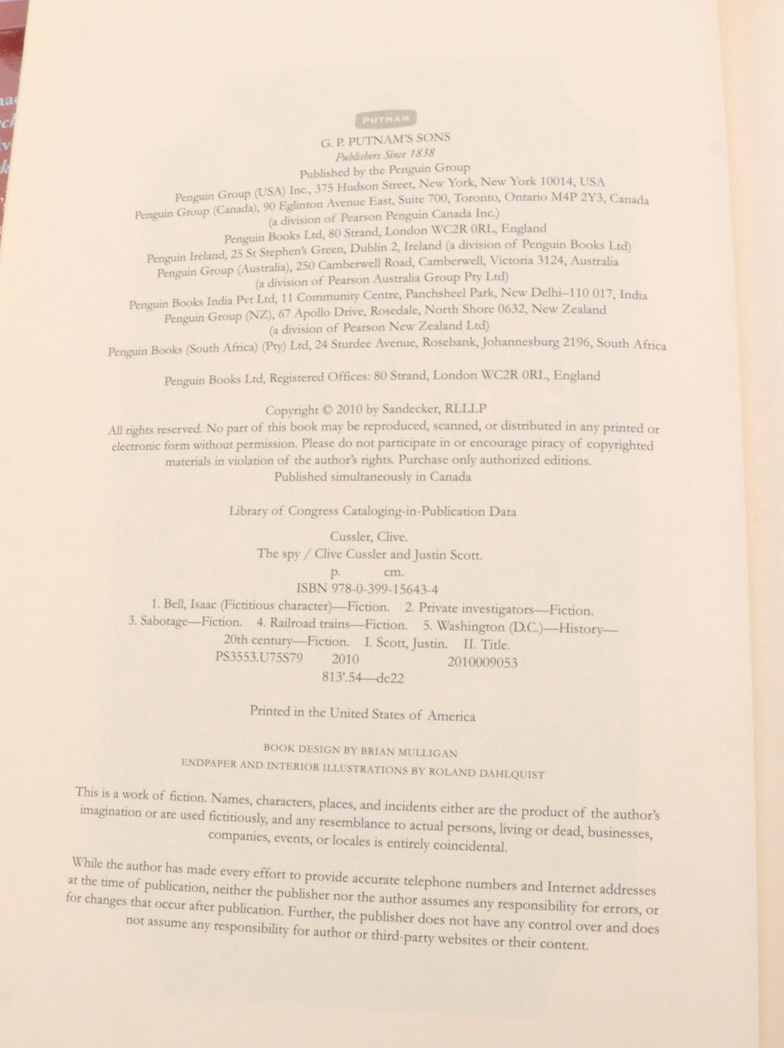 First Edition Clive Cussler Novels Including "Treasure, "Sea Hunters," and More