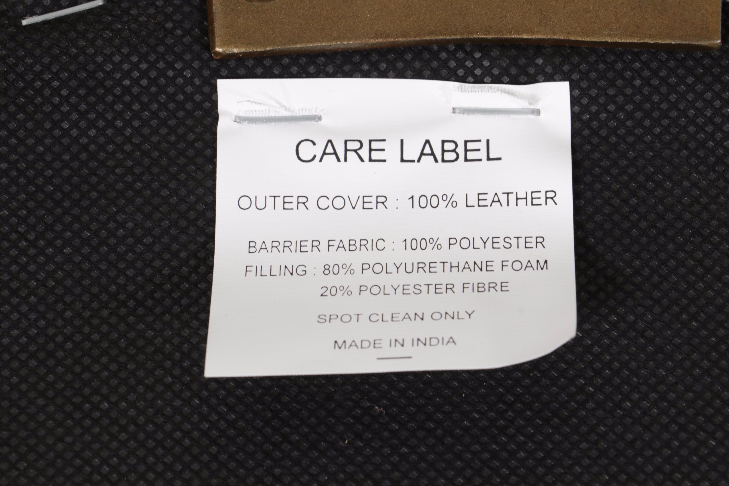 Pair of Contemporary Metal and Leather-Upholstered Side Chairs