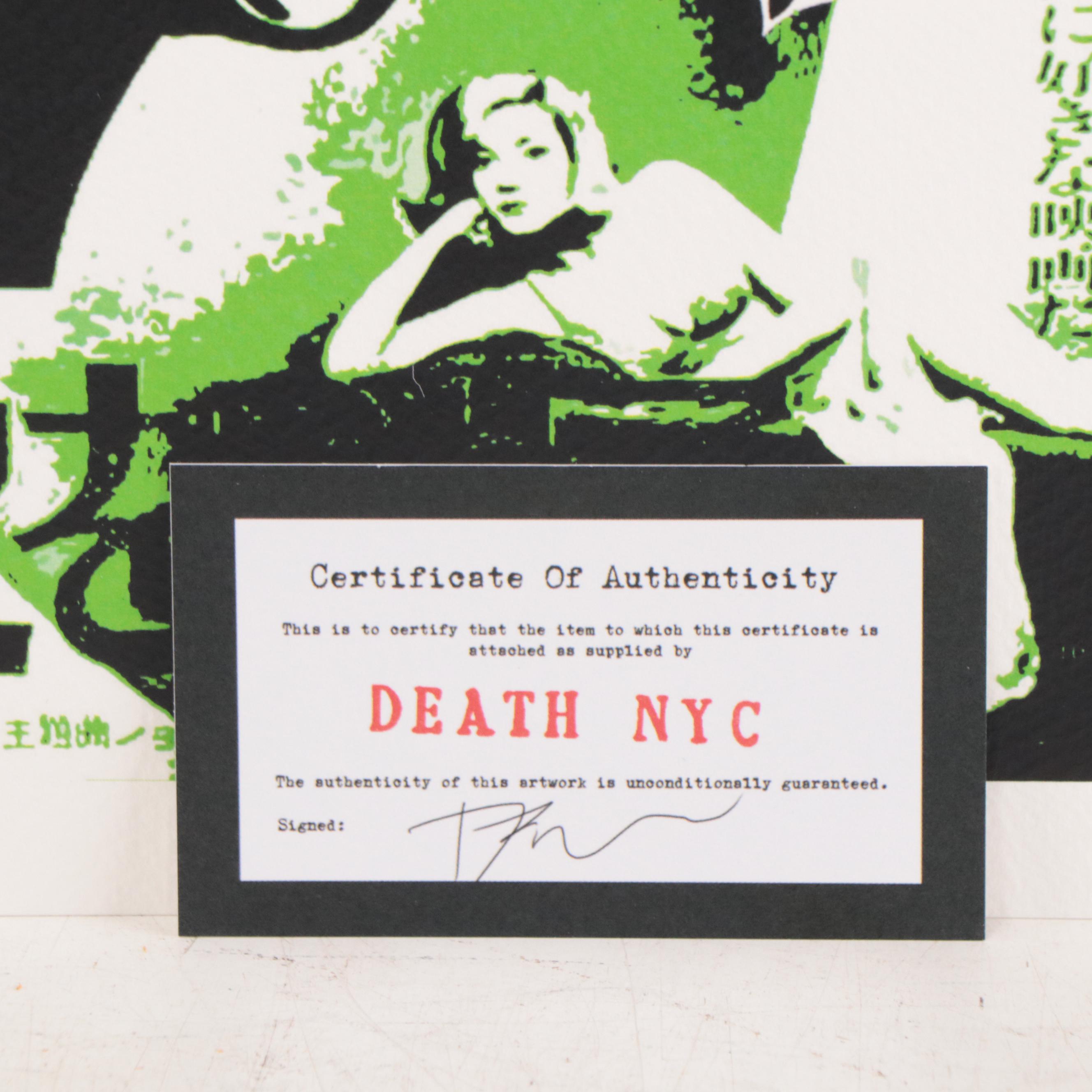 Death NYC Pop Art Graphic Print of James Bond Japanese Edition, 2019