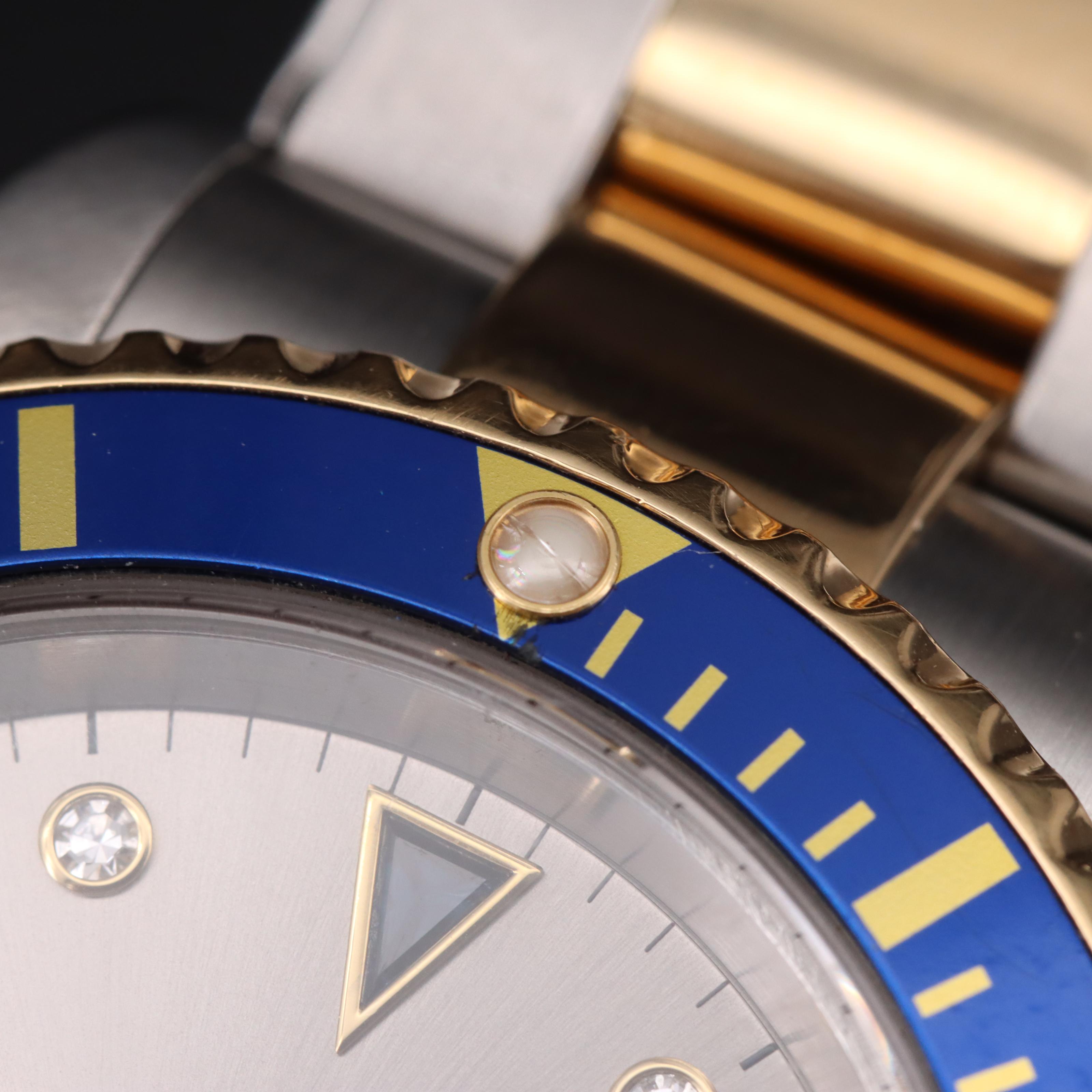 2001 - 2003 Rolex Submariner Date Diamond and Sapphire Serti Dial Watch