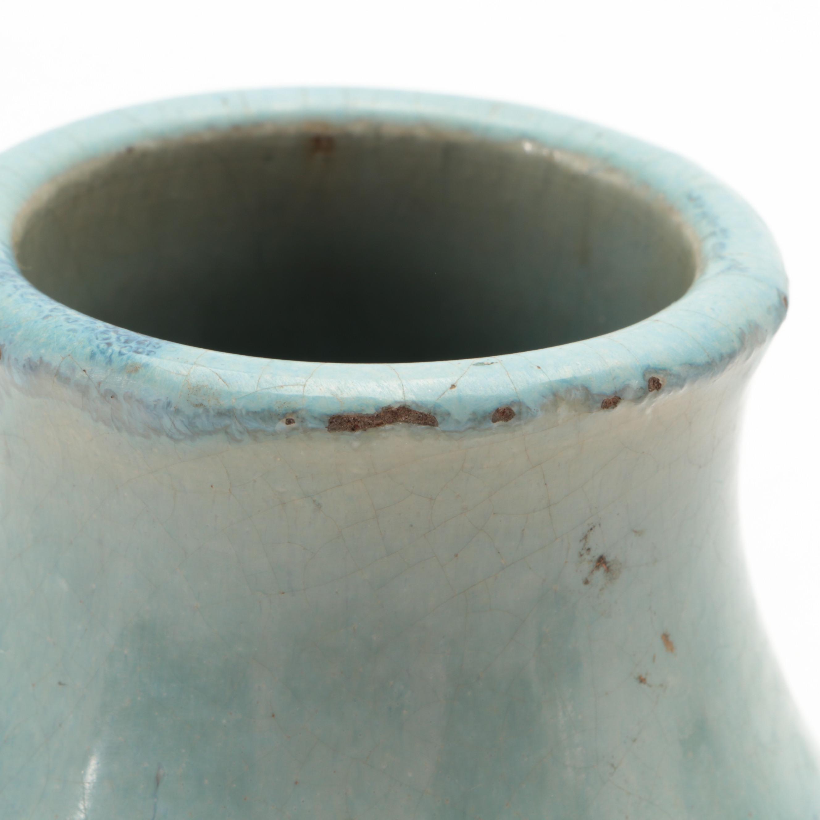 Chinese Flambé Glazed Stoneware Vases