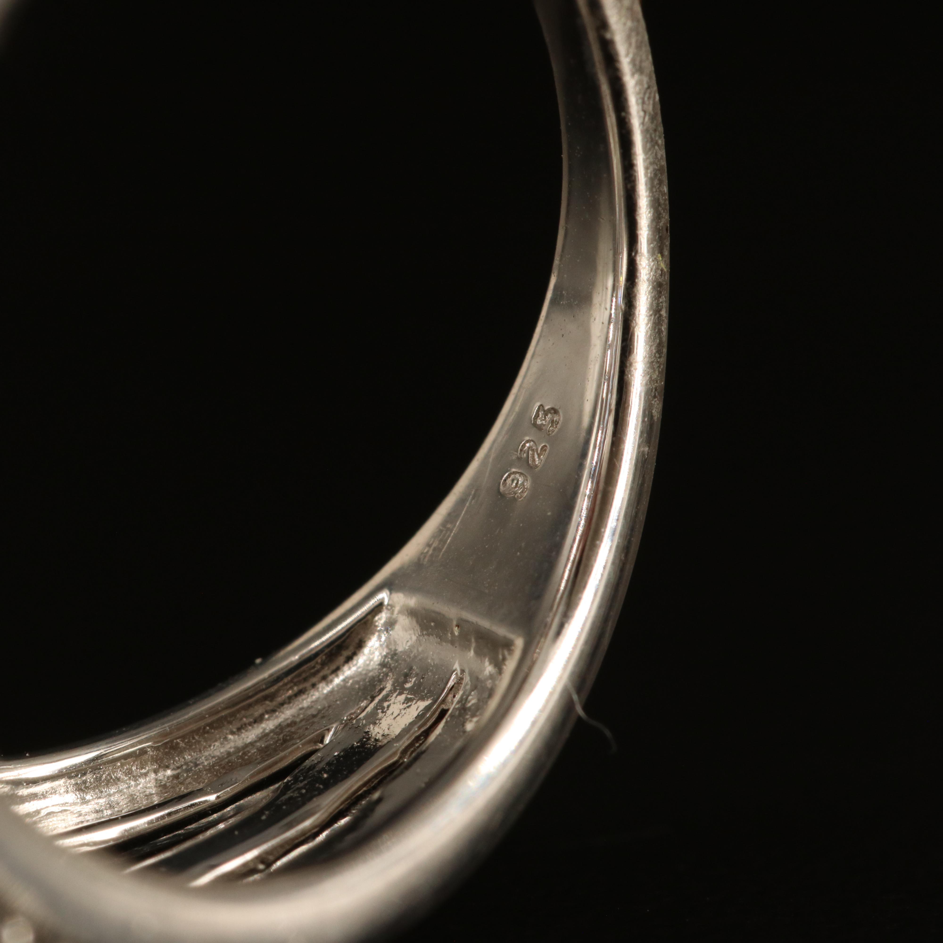 Sterling Opal, Sky Blue Topaz and White Sapphire Crossover Ring