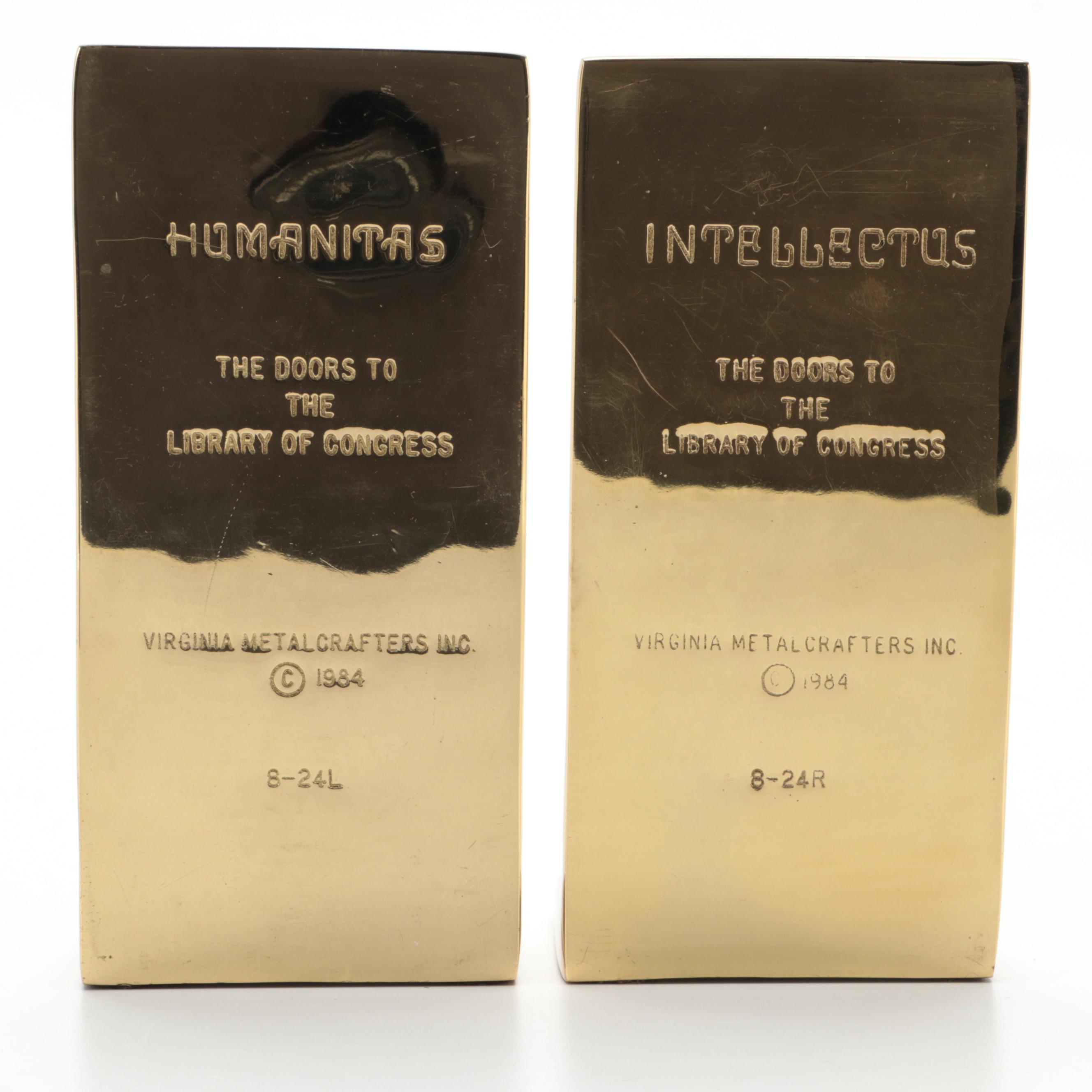 Virginia Metalcrafters Inc. The Doors to the Library of Congress Brass Bookends