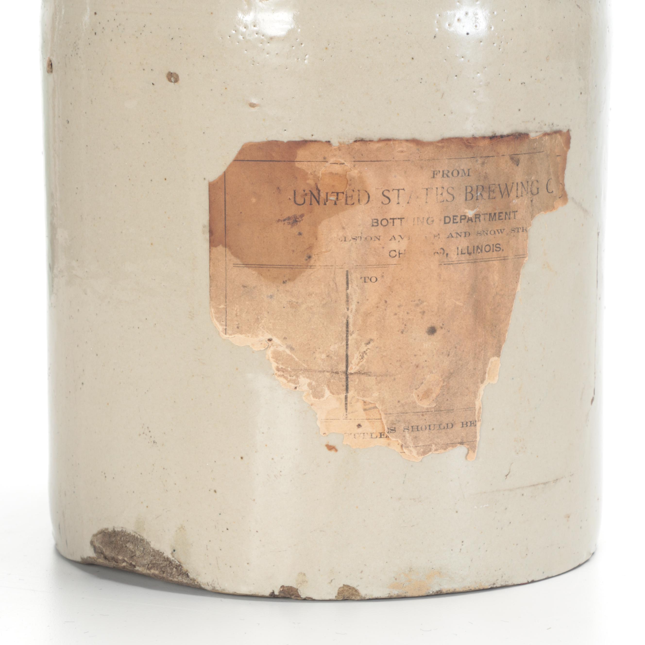 United States Brewing, Buckeye Pottery with Other Stoneware Jugs and Crocks