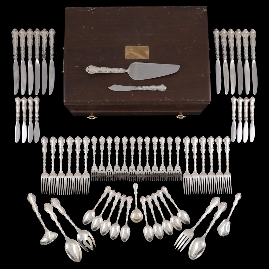 Gorham "Strasbourg" Sterling Silver Flatware and Serving Utensils, 20th Century