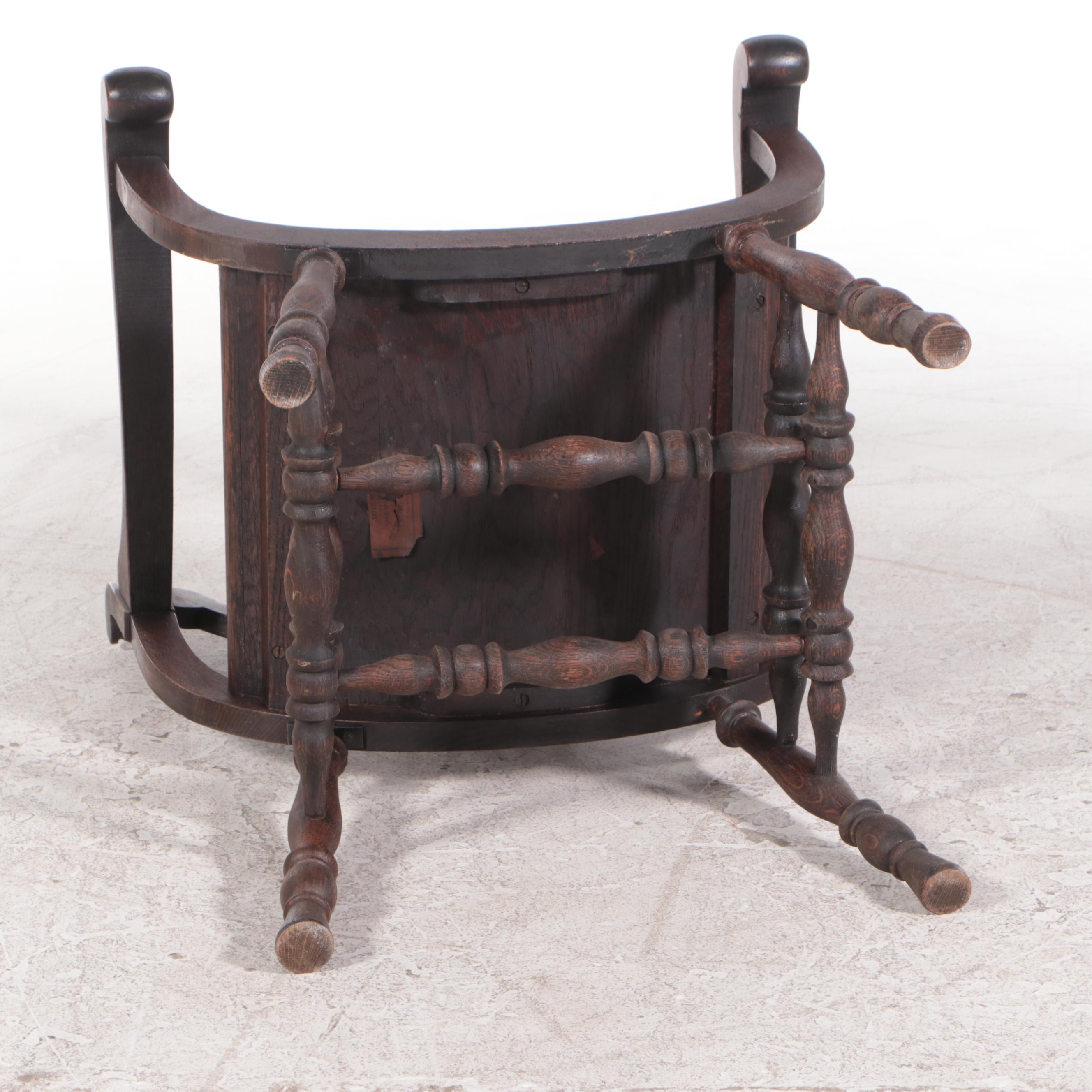 Stomps-Burkhardt Co. Renaissance Revival Oak "Green Man" Armchair, circa 1900