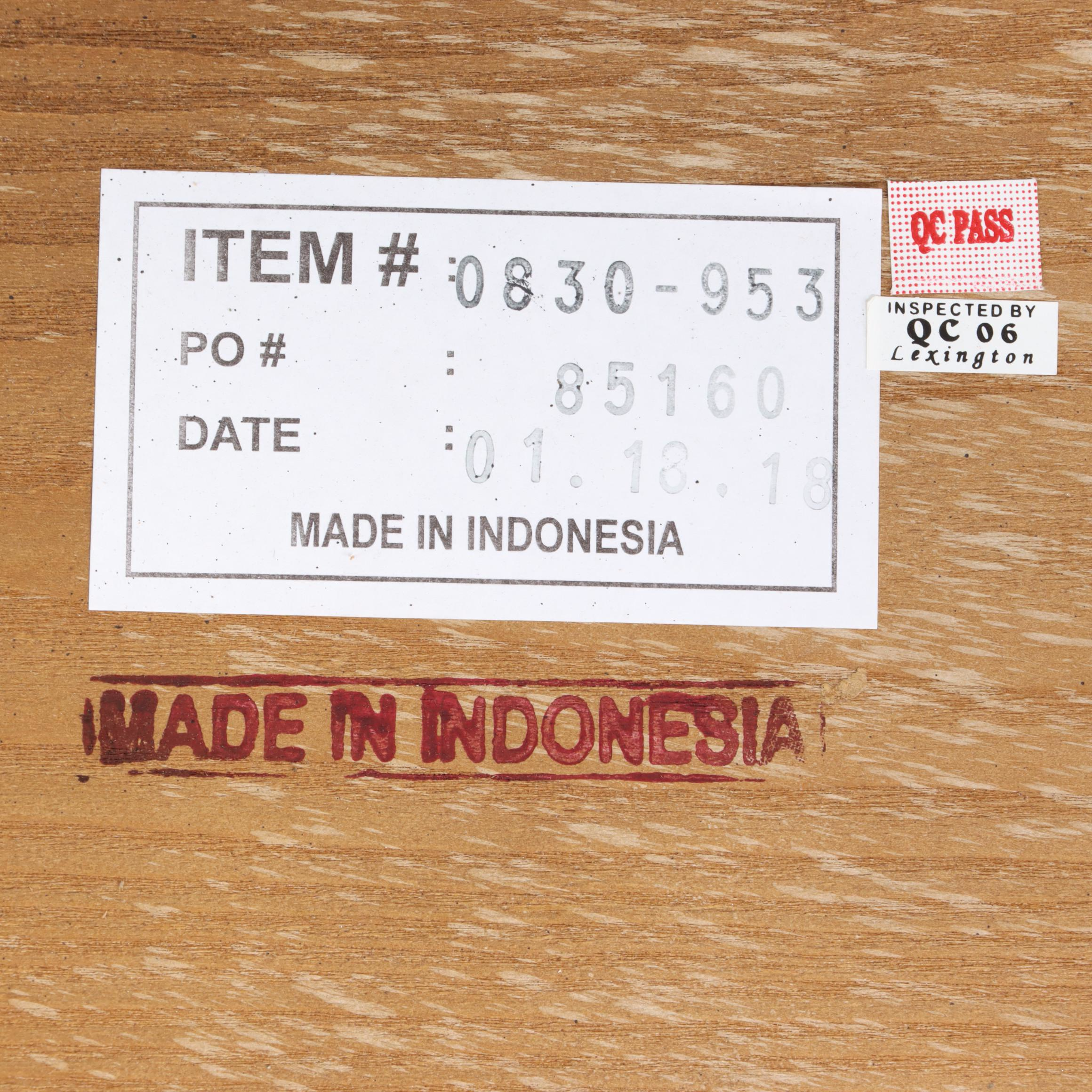 Lexington "Monterey Sands" Elm and Bronze-Patinated Metal Side Table