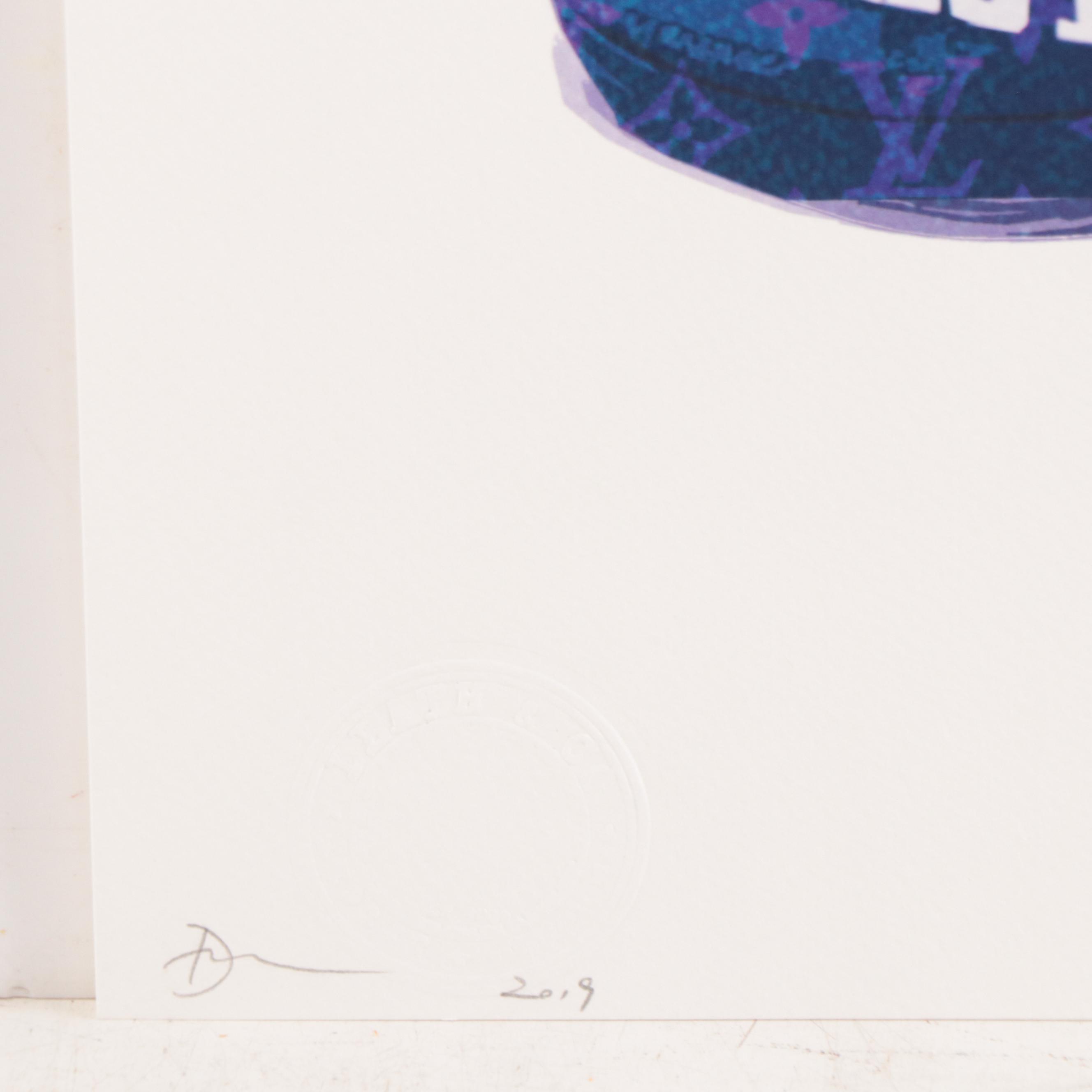 Death NYC Pop Art Graphic Print of Louis Vuitton Boxing Gloves, 2019