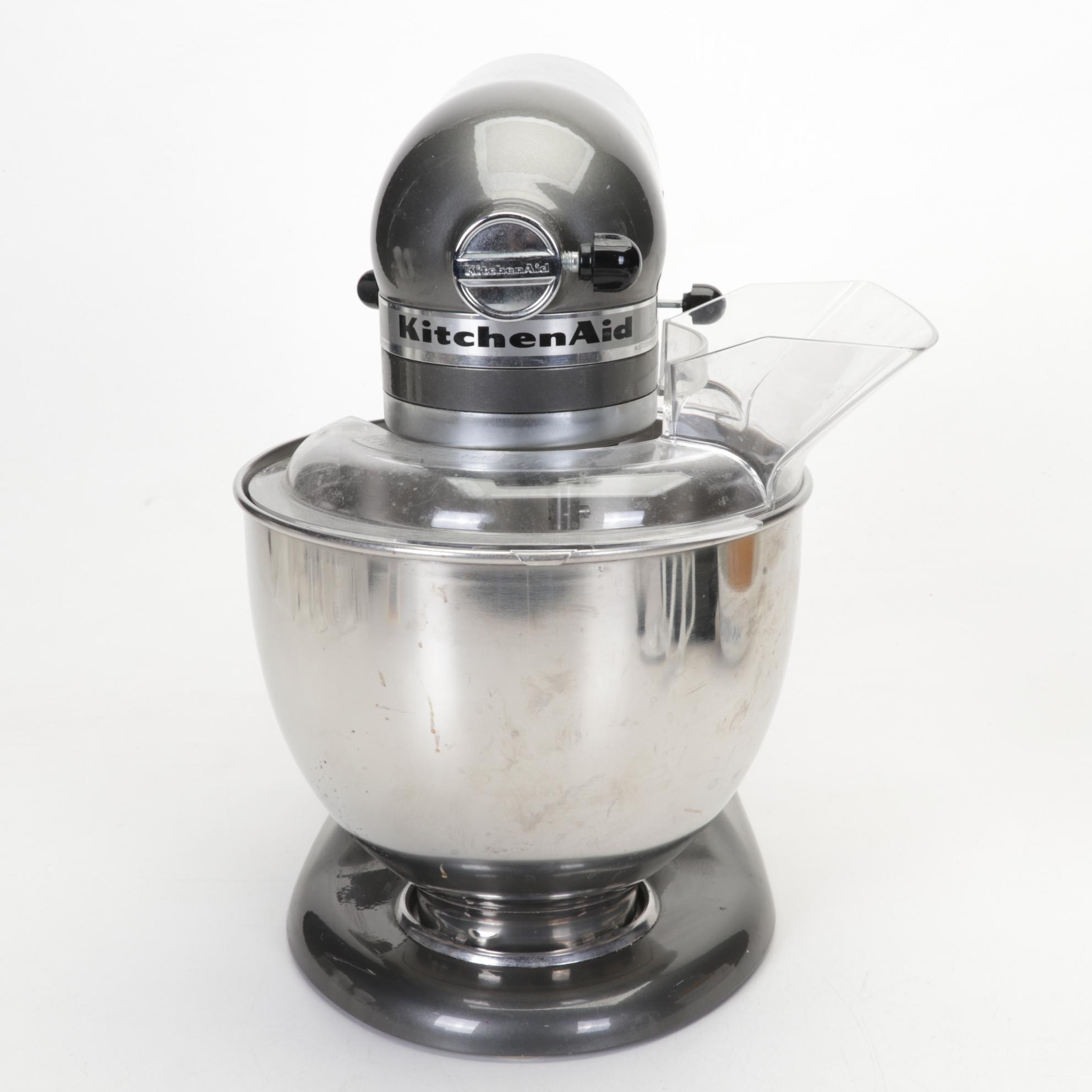 KitchenAid Mixer with Other Waffle Iron and Pyrex Mixing Bowls and Casseroles