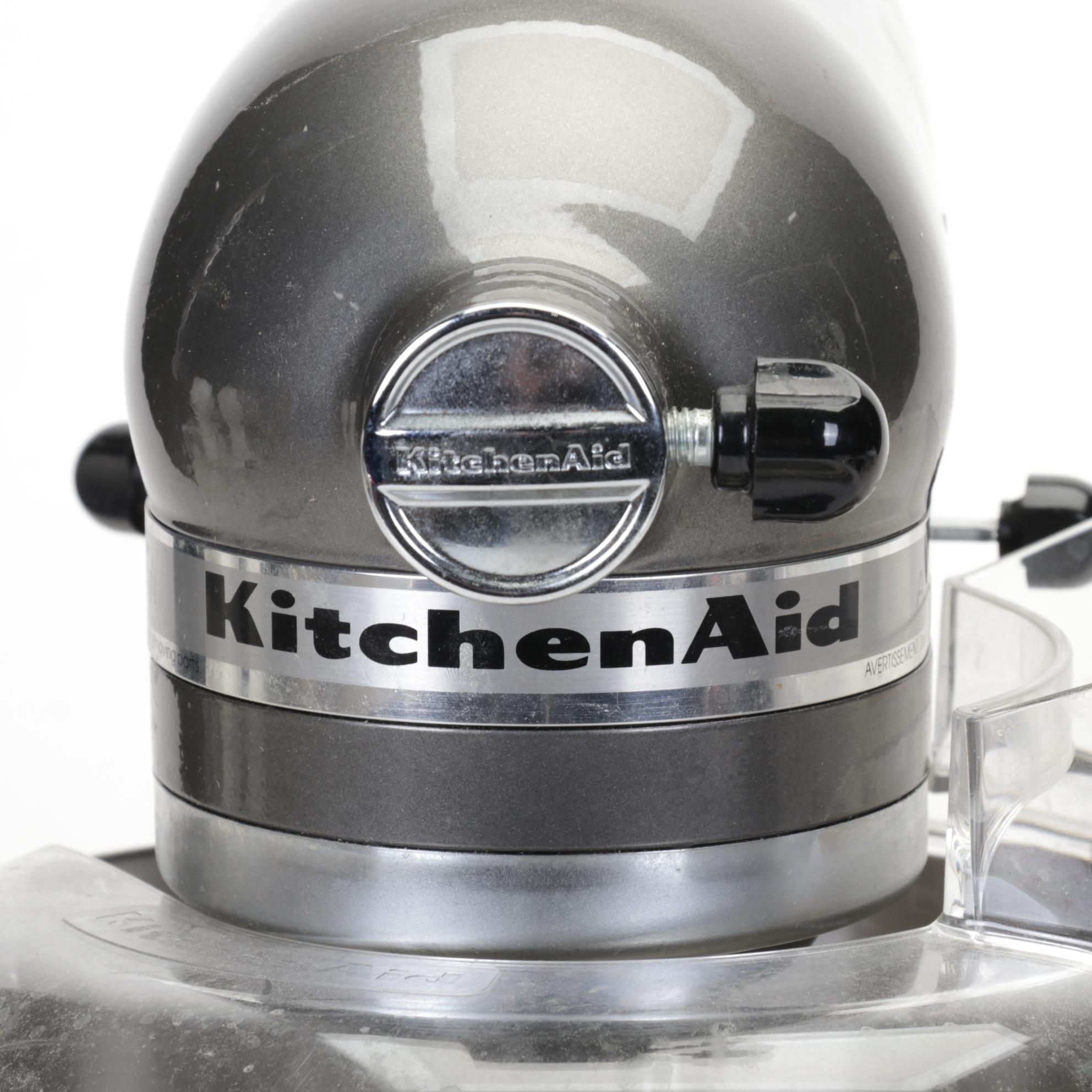 KitchenAid Mixer with Other Waffle Iron and Pyrex Mixing Bowls and Casseroles