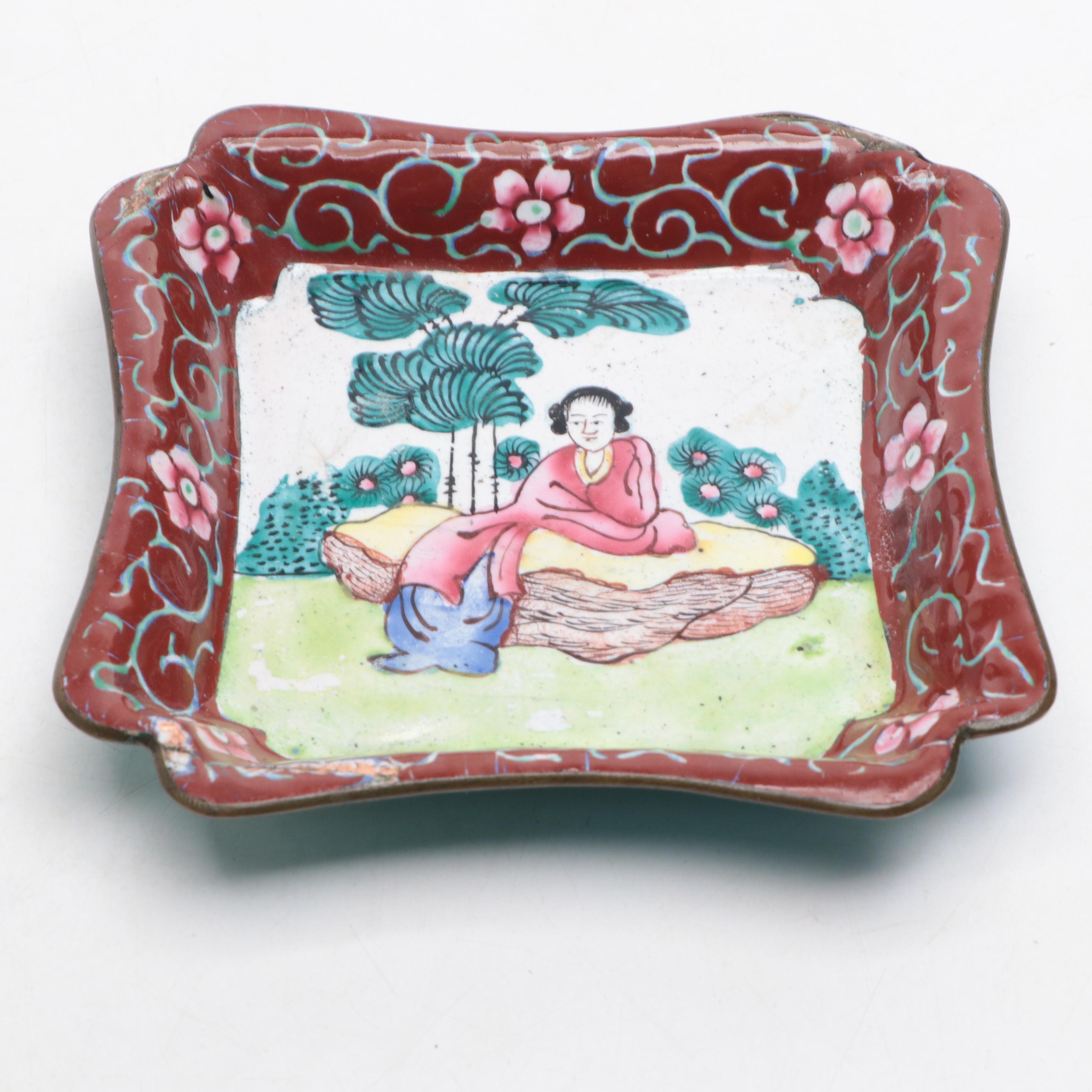 Cloisonné Trinket Boxes, Snuff Bottle, Miniatures and More