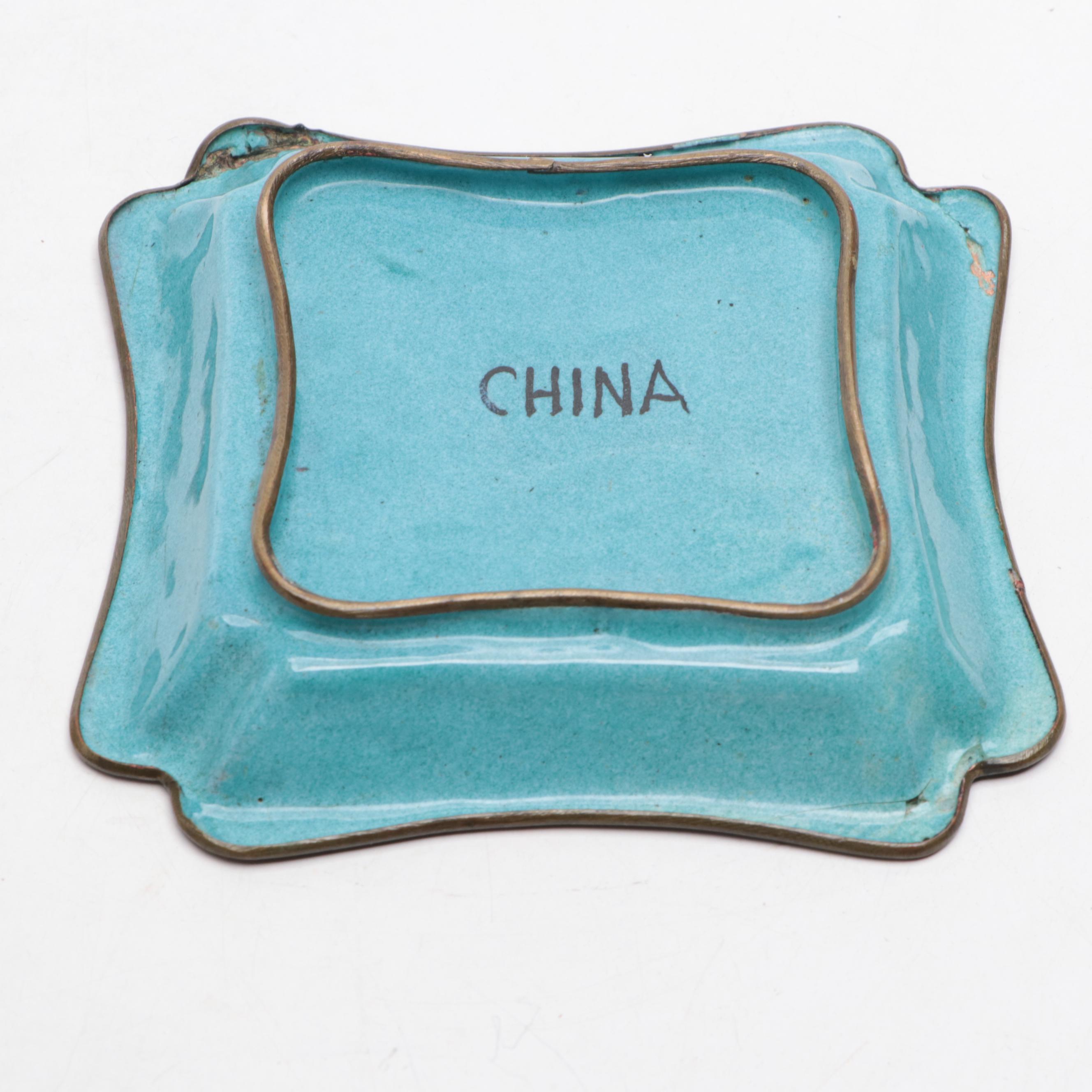 Cloisonné Trinket Boxes, Snuff Bottle, Miniatures and More