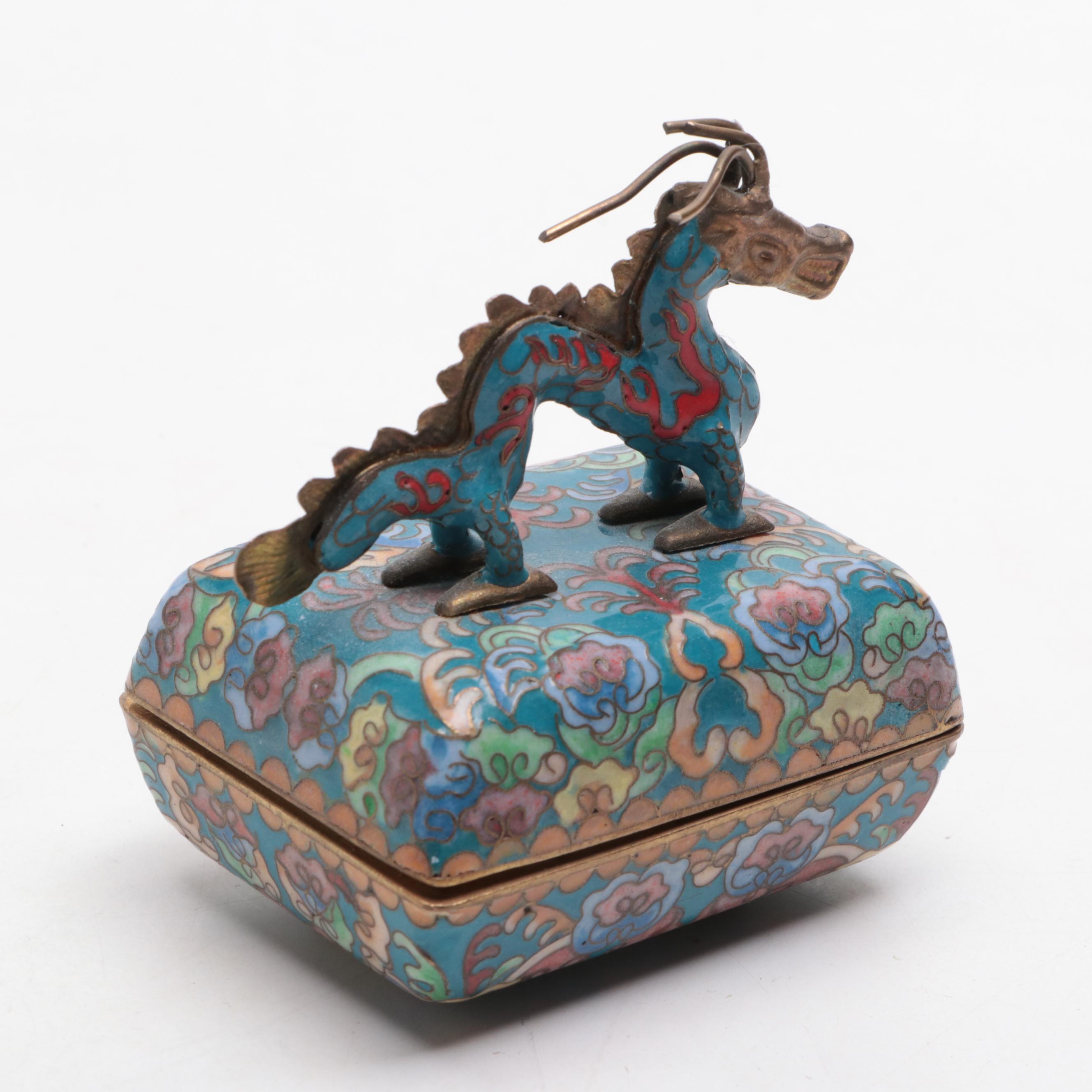 Cloisonné Trinket Boxes, Snuff Bottle, Miniatures and More
